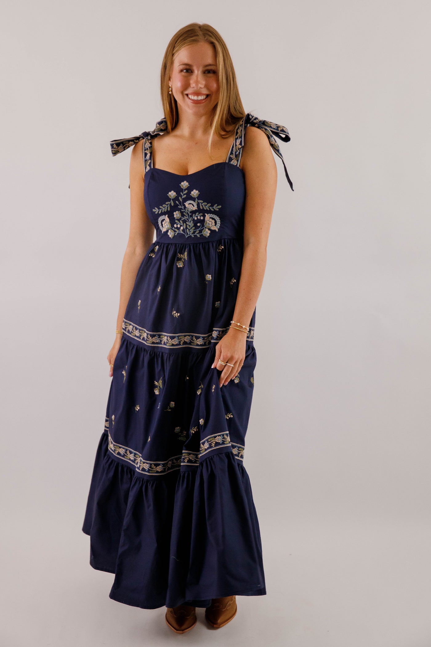 A Feeling of Gratitude Maxi Dress-Navy