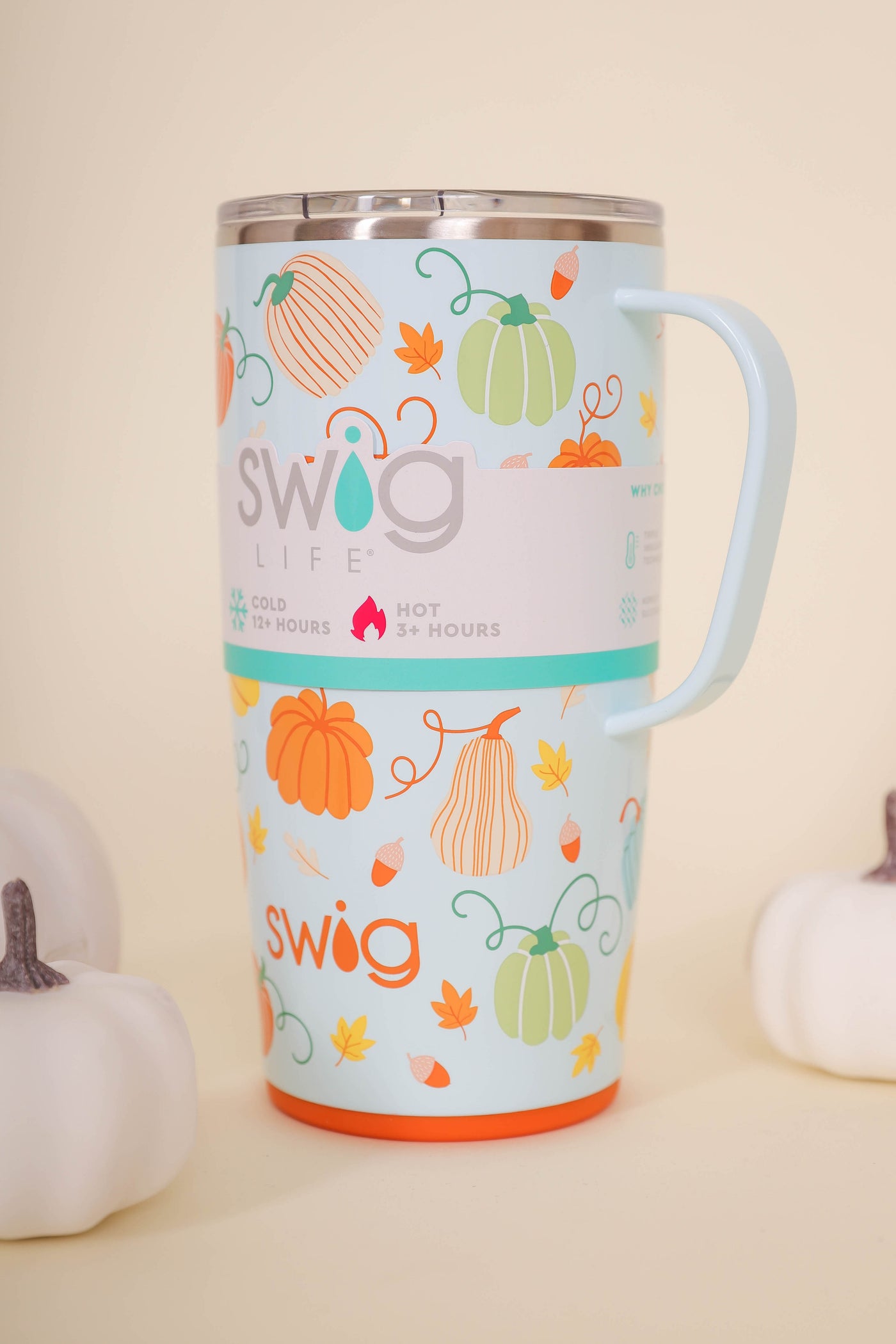 SWIG Pumpkin Spice Travel Mug- Cute Pumpkin Travel Mug- Fall Travel Mug