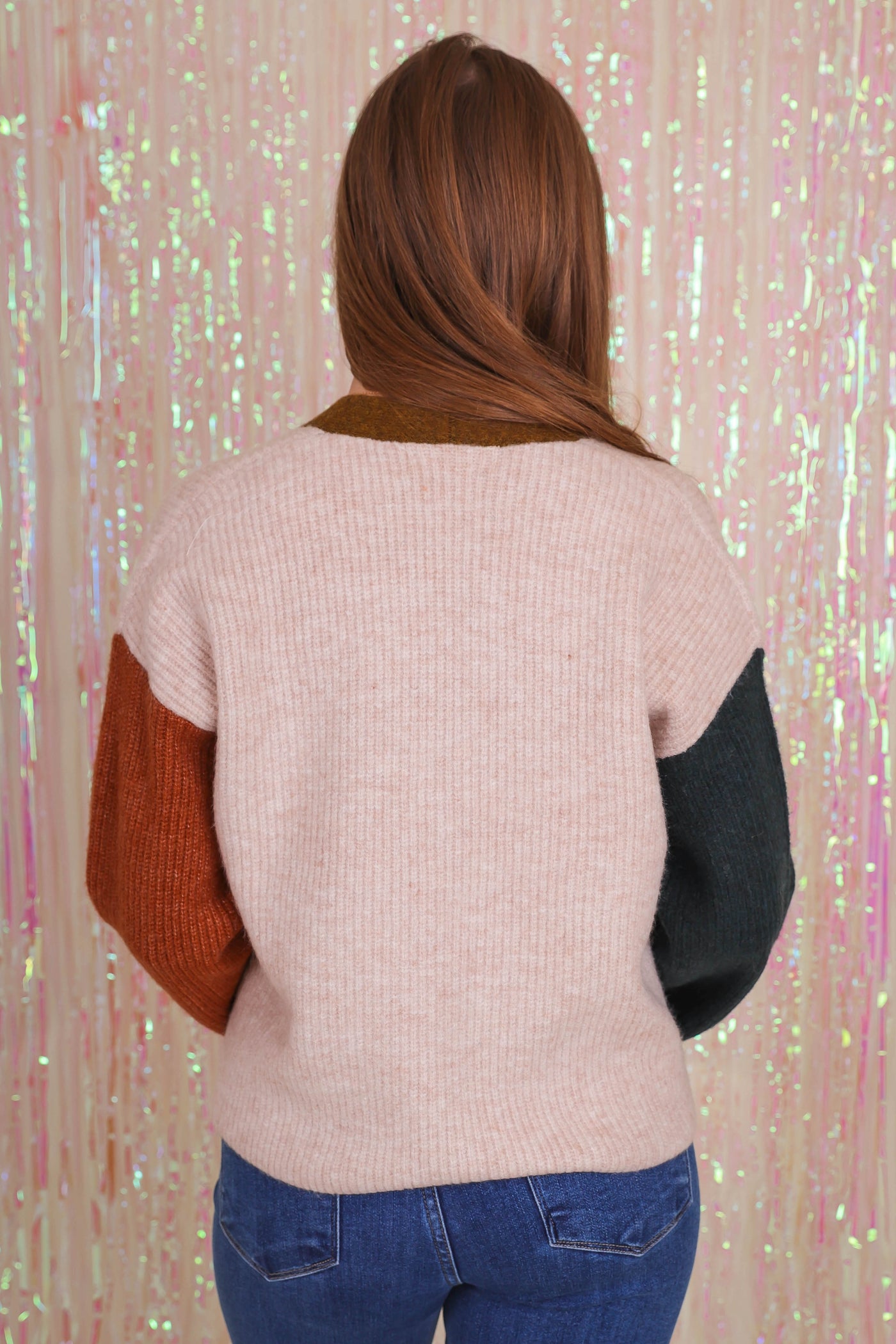 Women's Colorblock Cardigan- Women's Ribbed Crop Cardigan- Women's Winter Sweaters