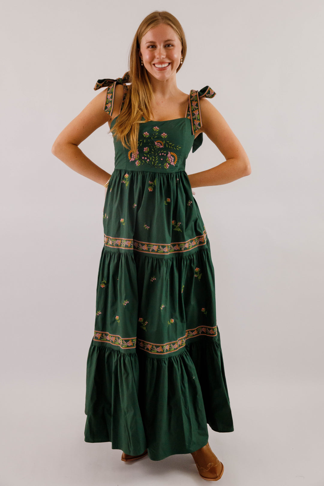 Evelyn Maxi Dress Hunter Green / M