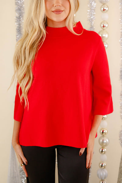 Women's Mockneck Sweater- Women's Preppy Sweaters- FATE Sweater