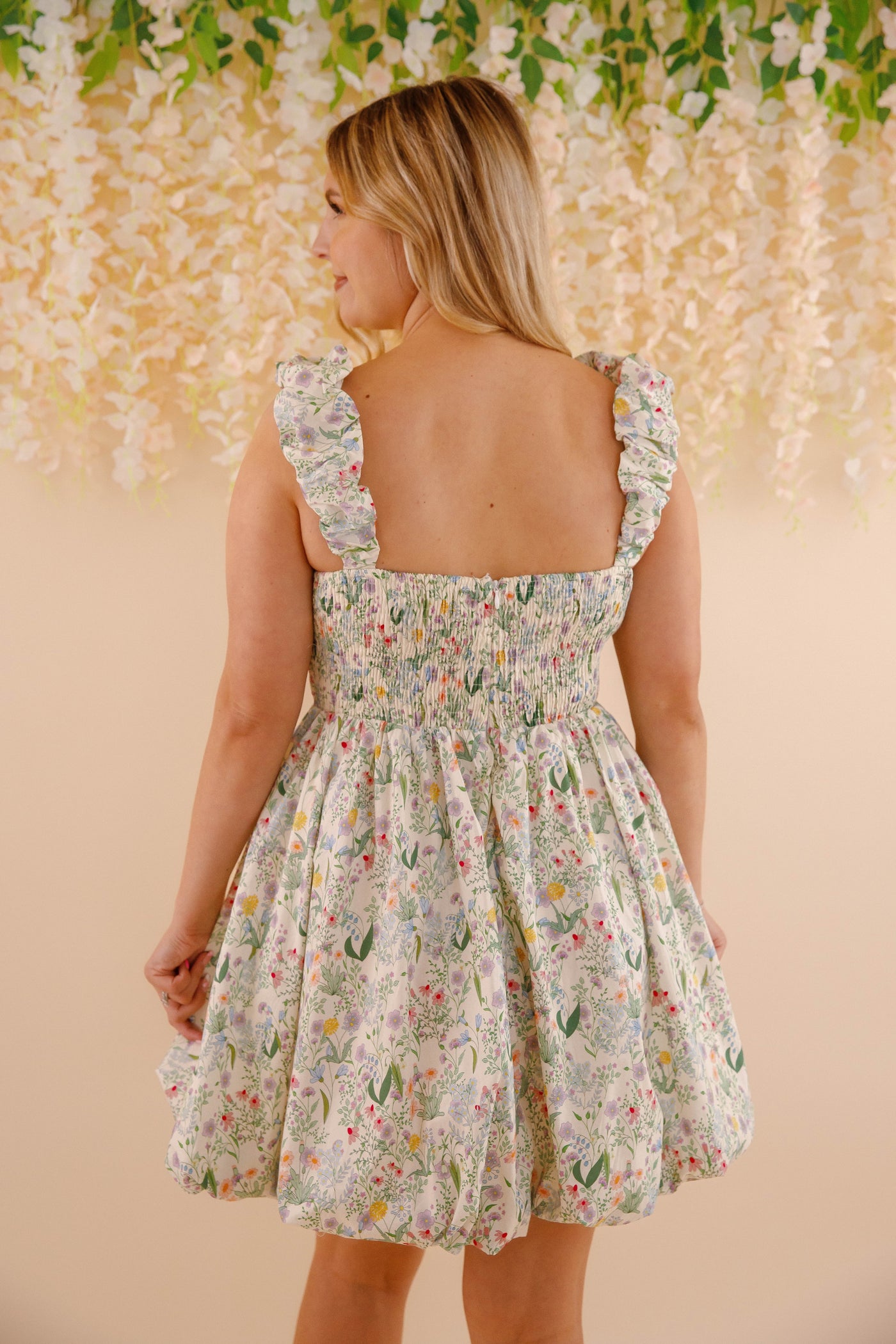 Women's Bubble Mini Dress- Cottage-Core Dresses- Aureum Mini Dress