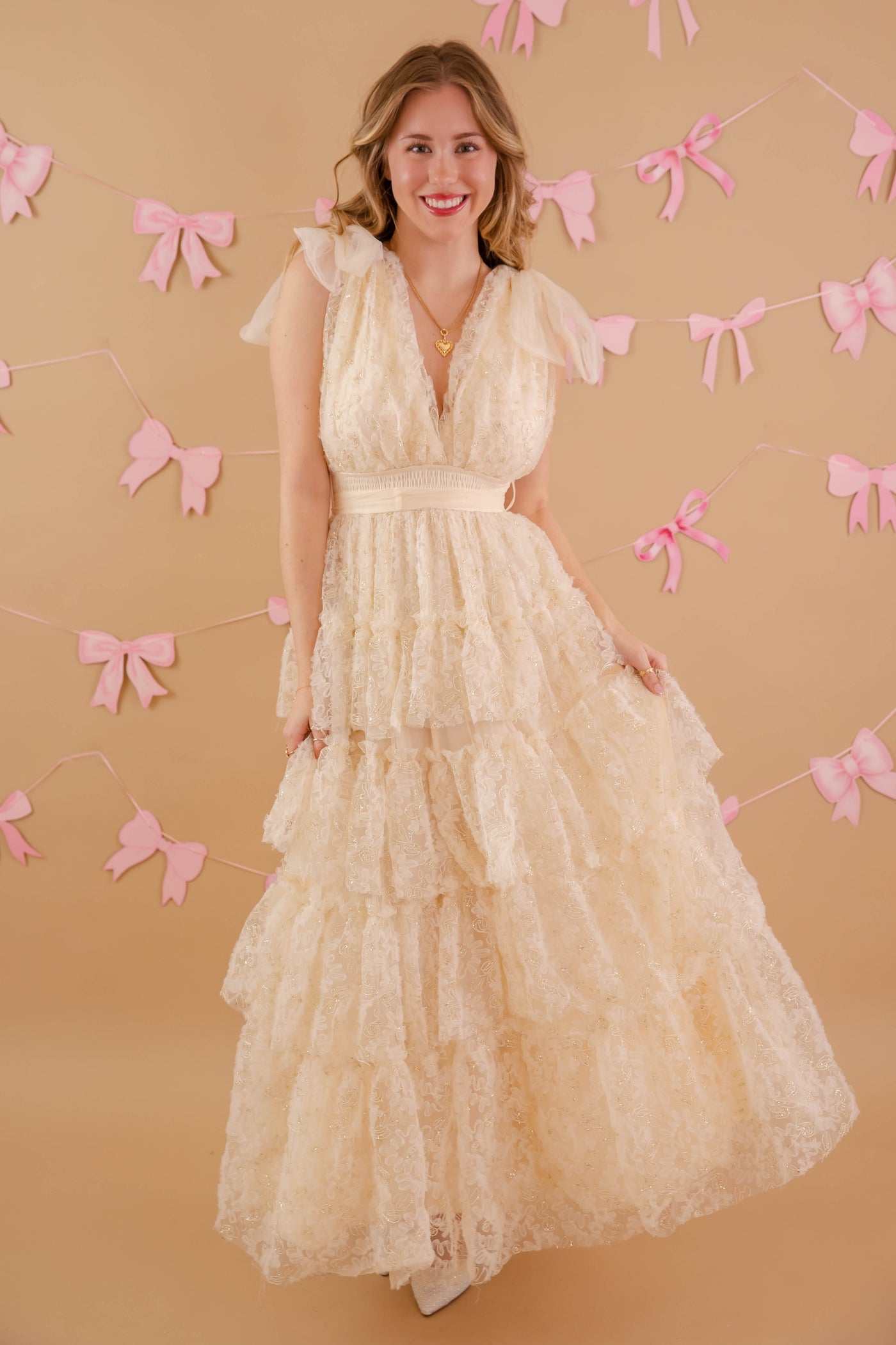 Ivory Tulle Maxi Dress- 3D Flower Maxi Dress- Elegant Tulle Flower Maxi Dress Juliana's Boutique Ivory Tulle Maxi Dress- 3D Flower Maxi Dress- Elegant Tulle Flower Maxi Dress Juliana's Boutique