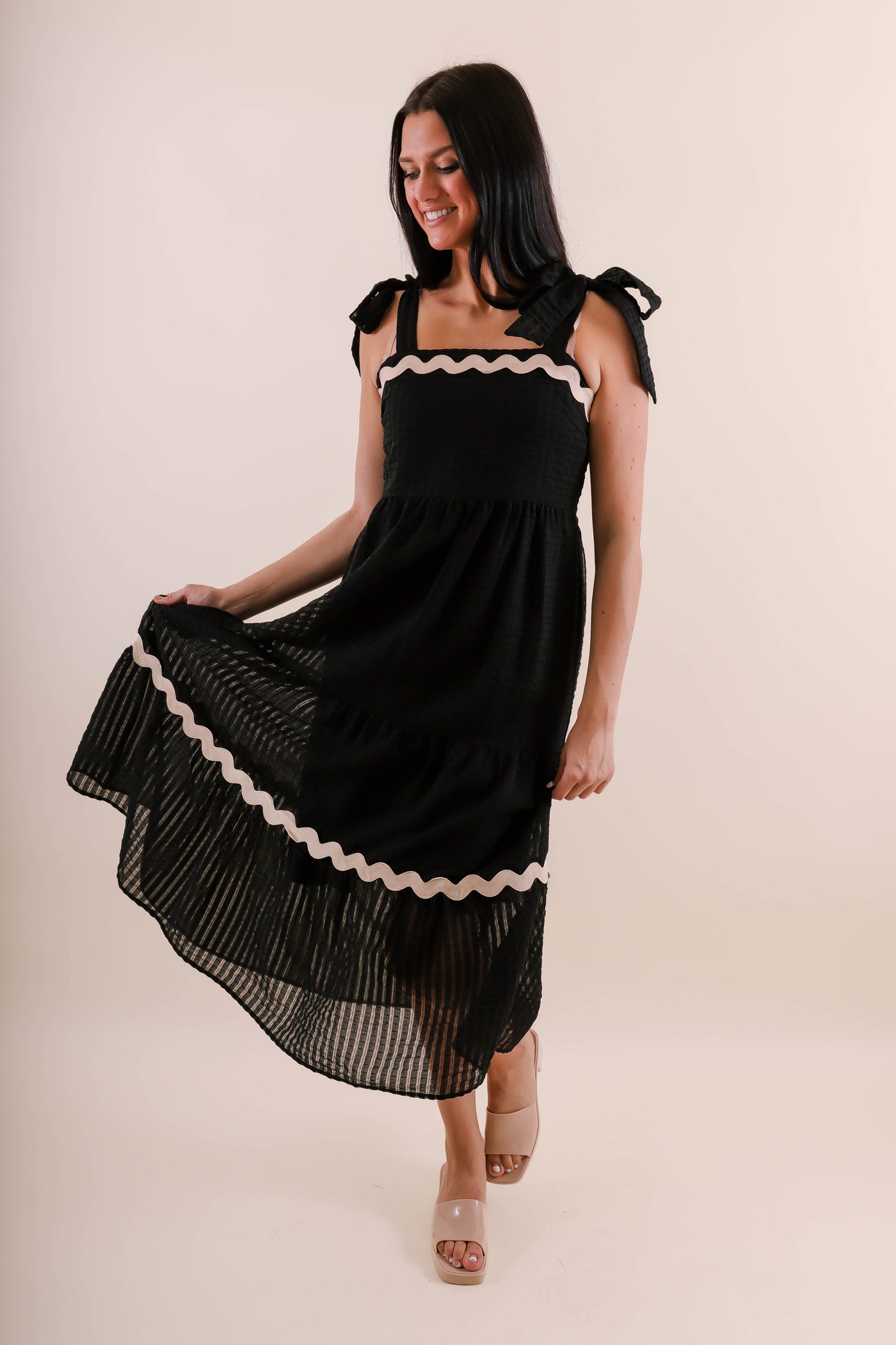 Elegant Black Maxi Dress- Black Ric-Rac Dress- Umgee Maxi Dresses Juliana's Boutique Elegant Black Maxi Dress- Black Ric-Rac Dress- Umgee Maxi Dresses Juliana's Boutique