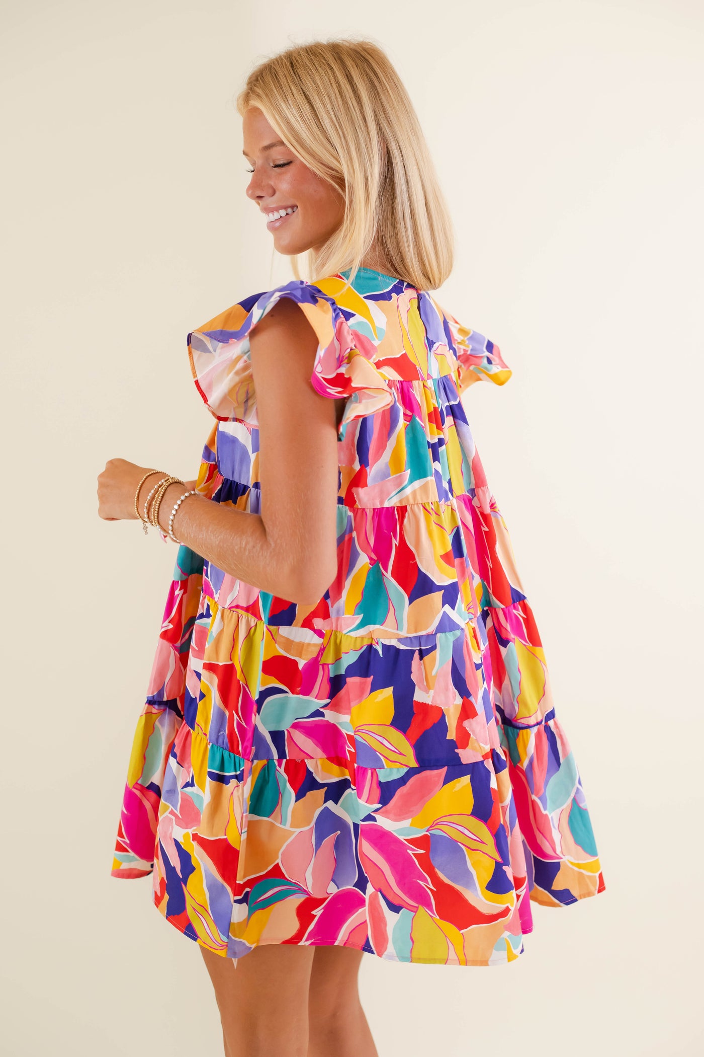 Women's Colorful Mini Dress- Women's Bright Dress- Women's Preppy Dresses