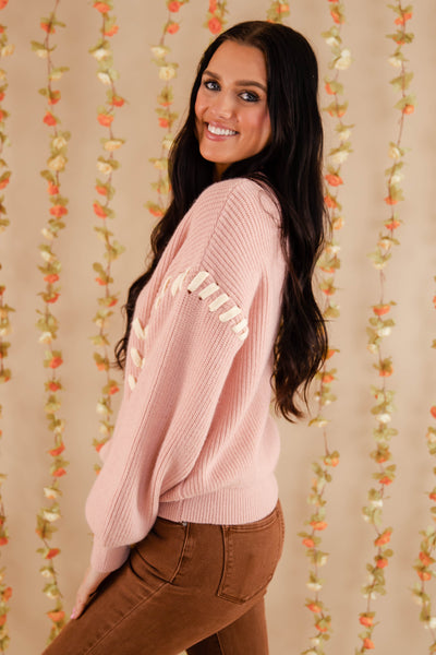 Moment In Time Sweater-Blush