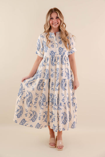 RESTOCK: Waves Of Life Midi Dress