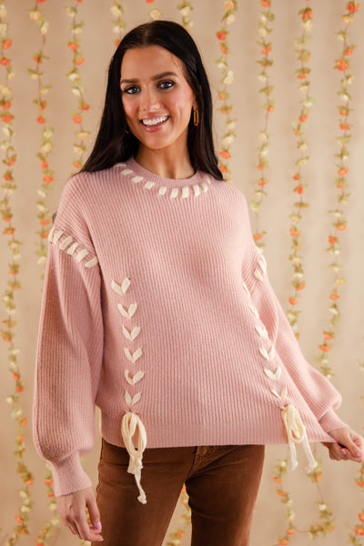 Moment In Time Sweater-Blush