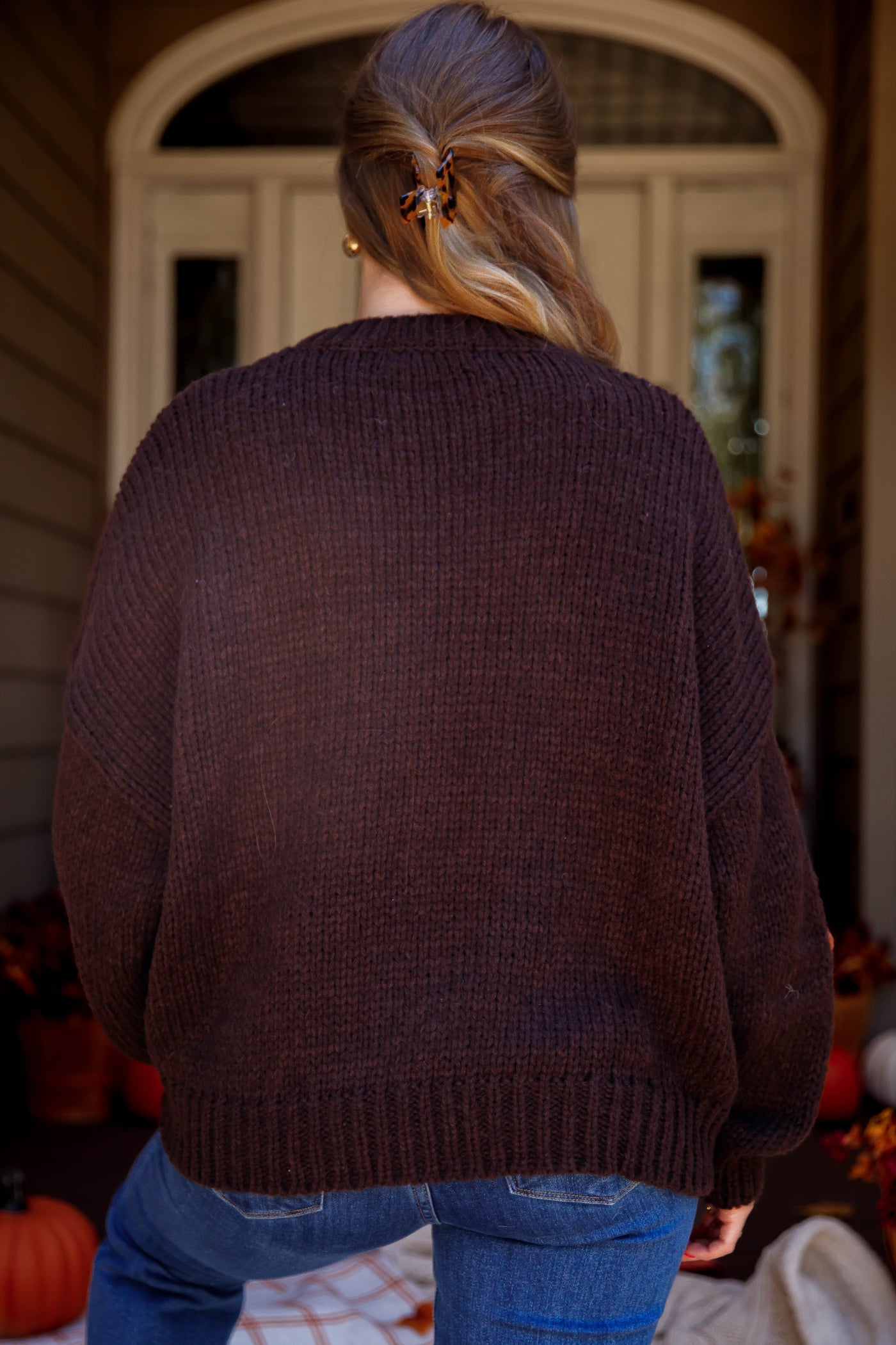Growing Strong Sweater-Brown