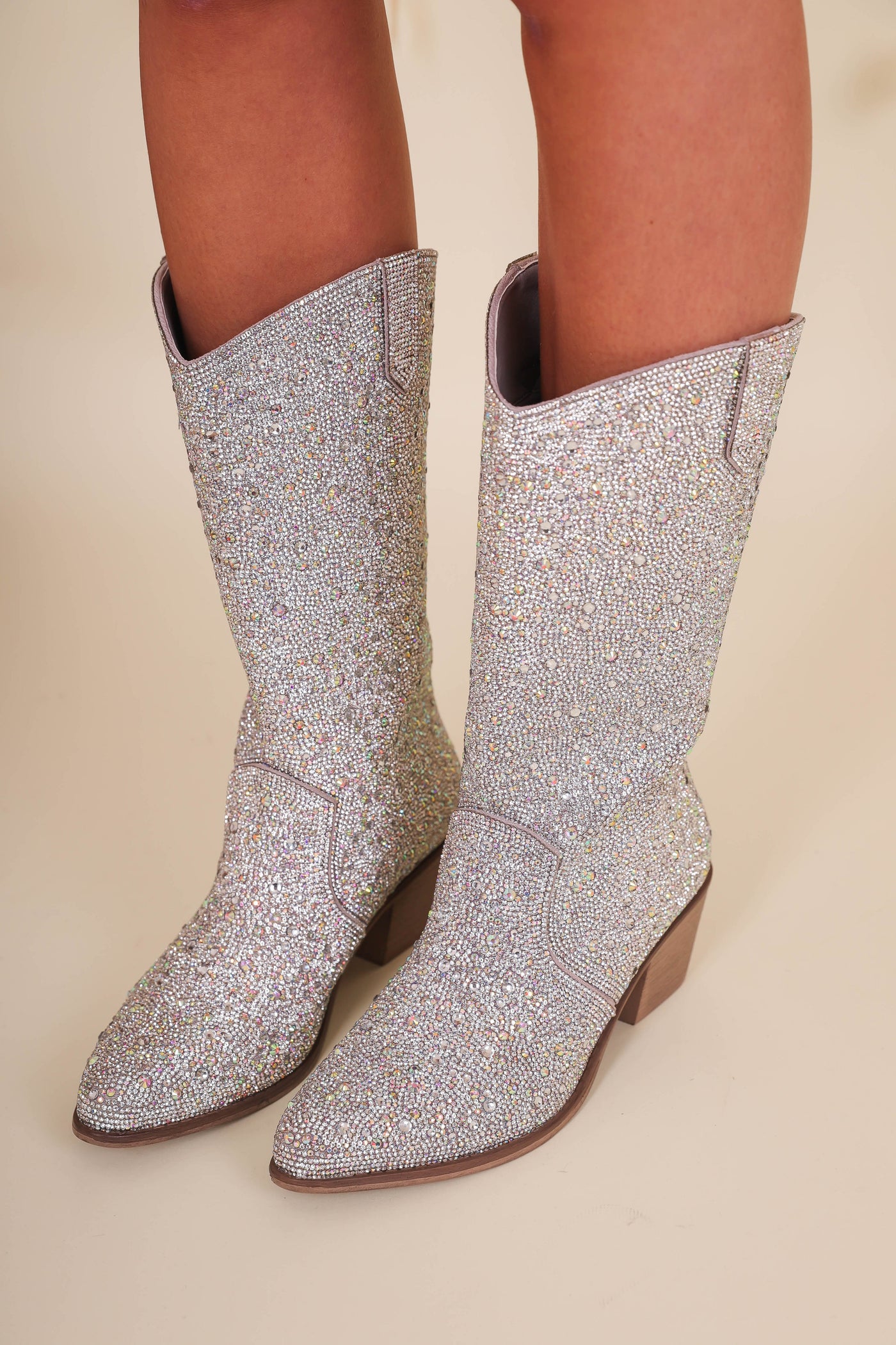 Tall rhinestone boots Clearance