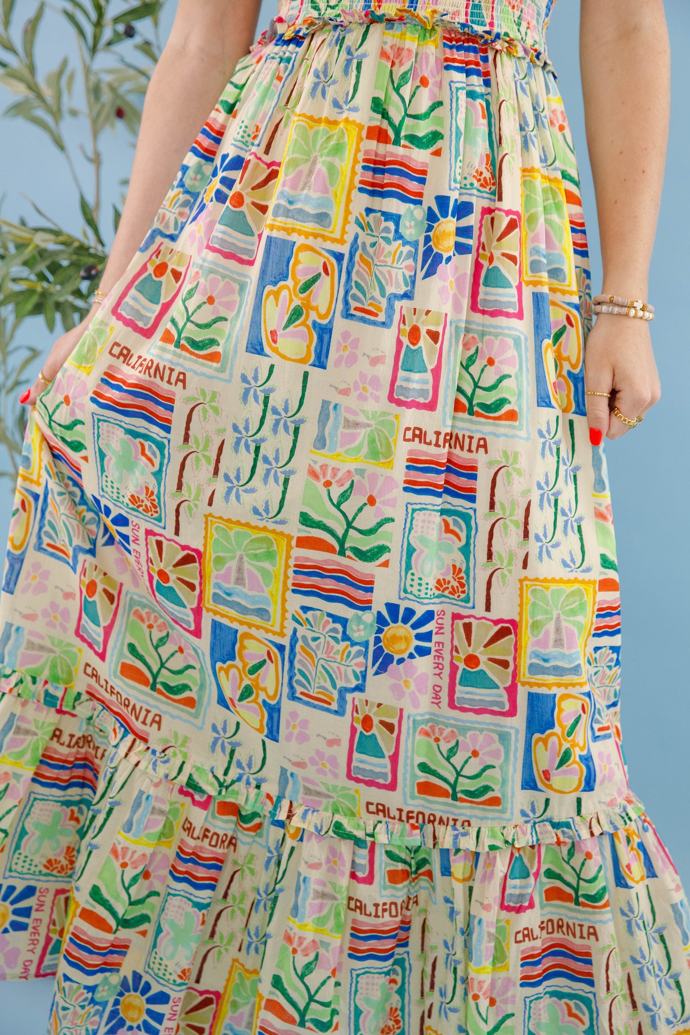 Bila77 Linda Flora Dress-Vibrant Print Vacation Dress- Women's Summer Beach Dress