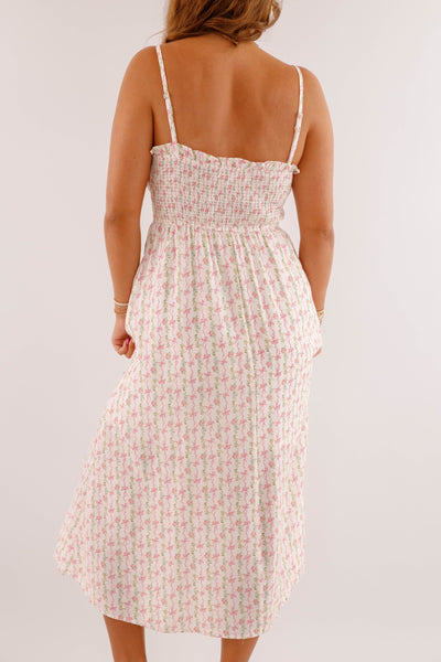 Back To Reality Midi Dress-Pink