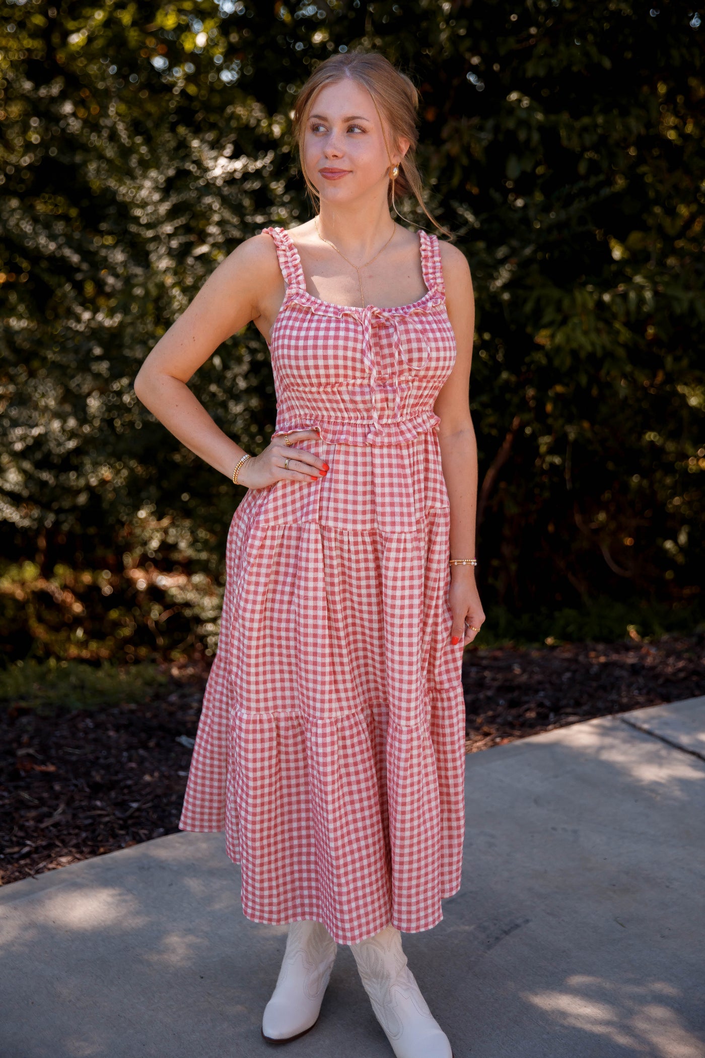 Pink and White Gingham Maxi Dress- Women's Gingham Dresses- Preppy Dresses for Women – Juliana's Boutique