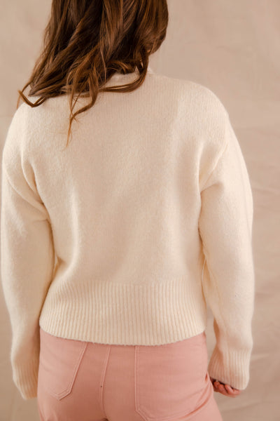 Totally Smitten Cardigan-Cream