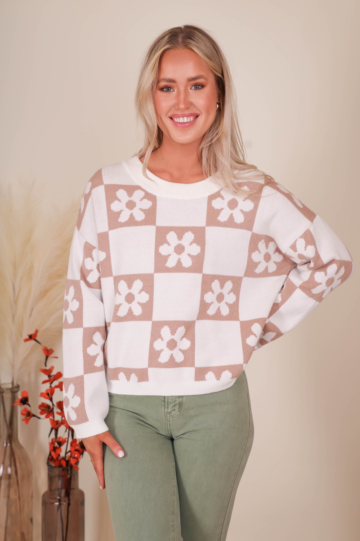 Miracle Flower Sweater for Women in Grey