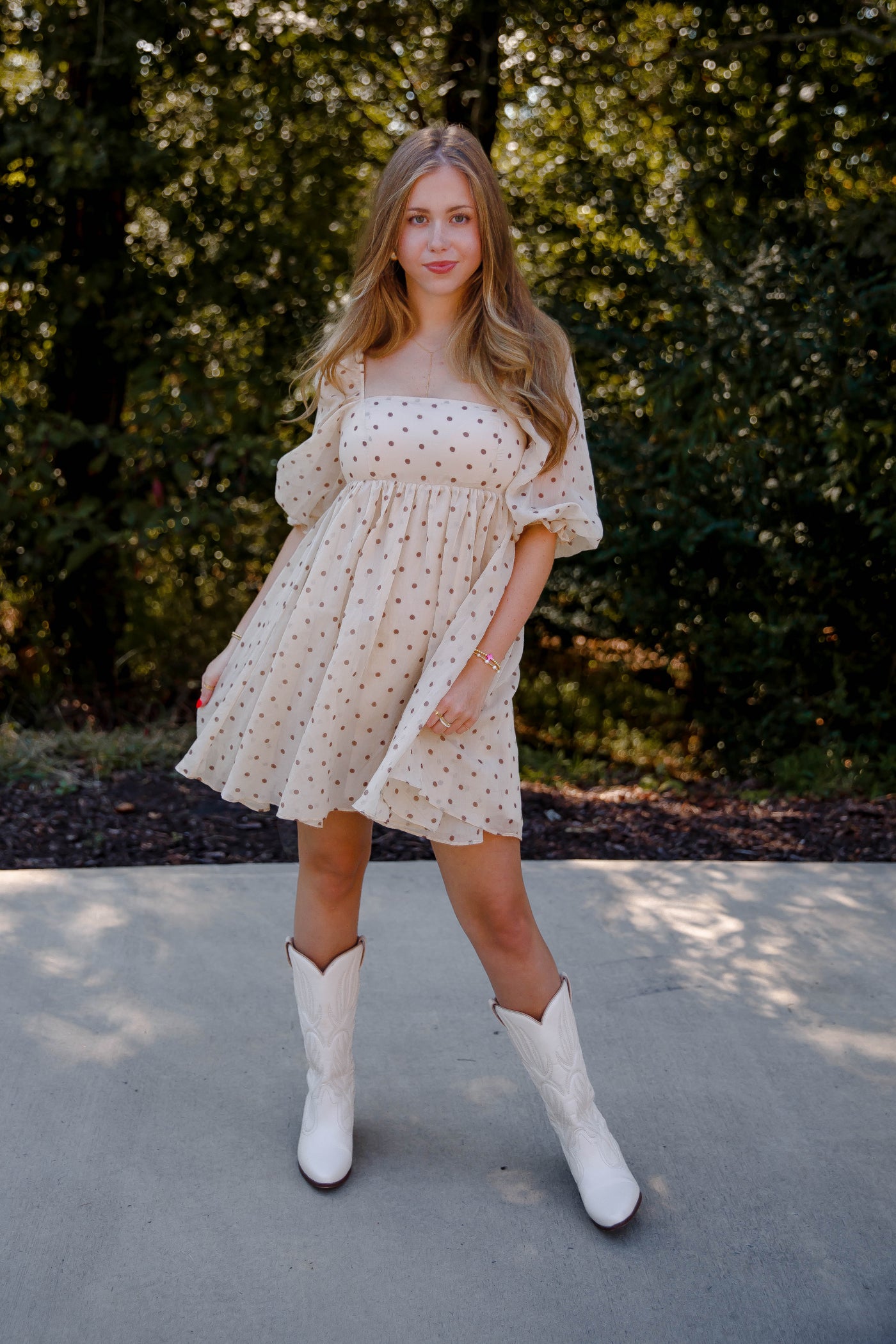 Women's Polka Dot Dress- Women's Babydoll Style Dress- Storia Polka Dot Dress