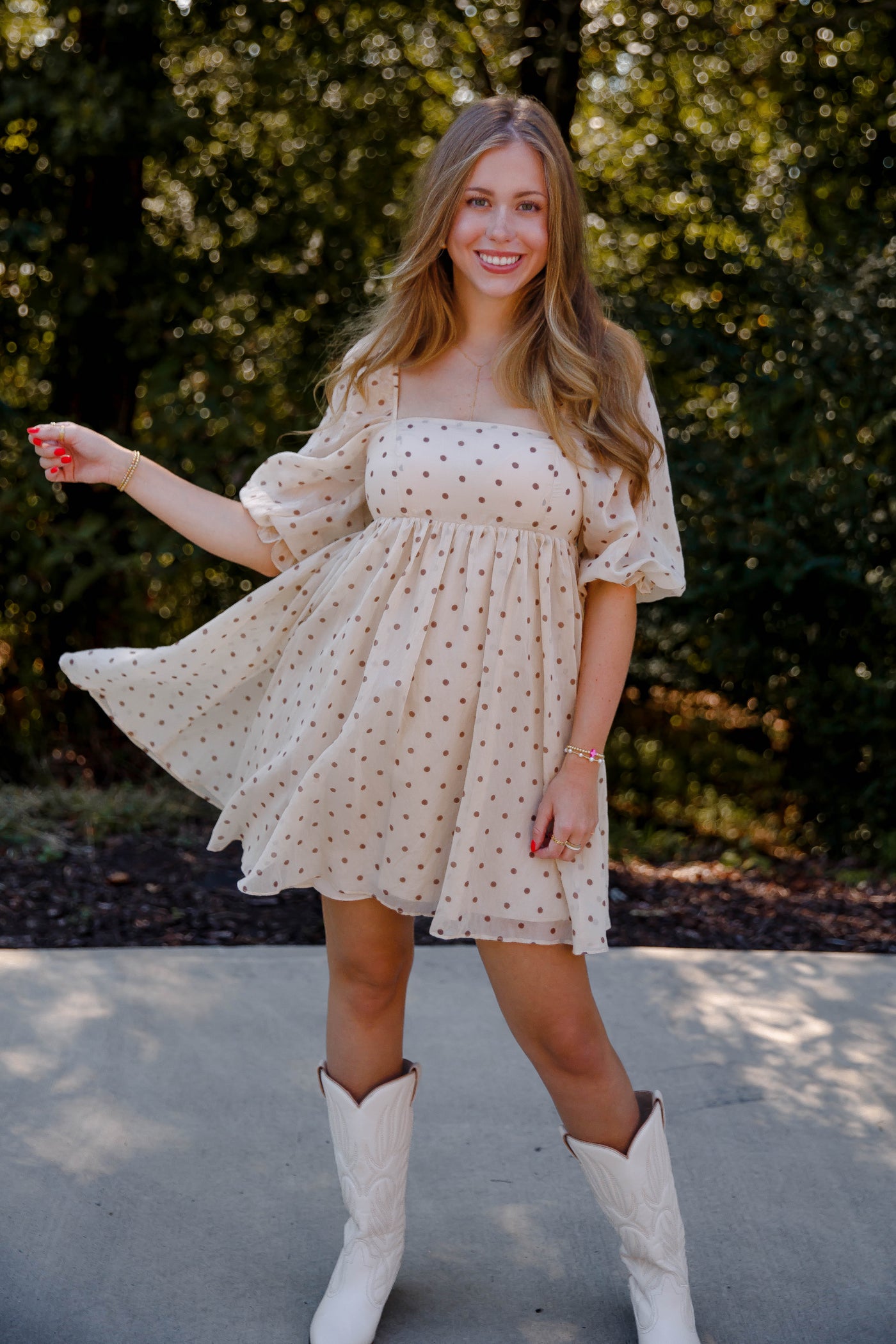 Women's Polka Dot Dress- Women's Babydoll Style Dress- Storia Polka Dot Dress
