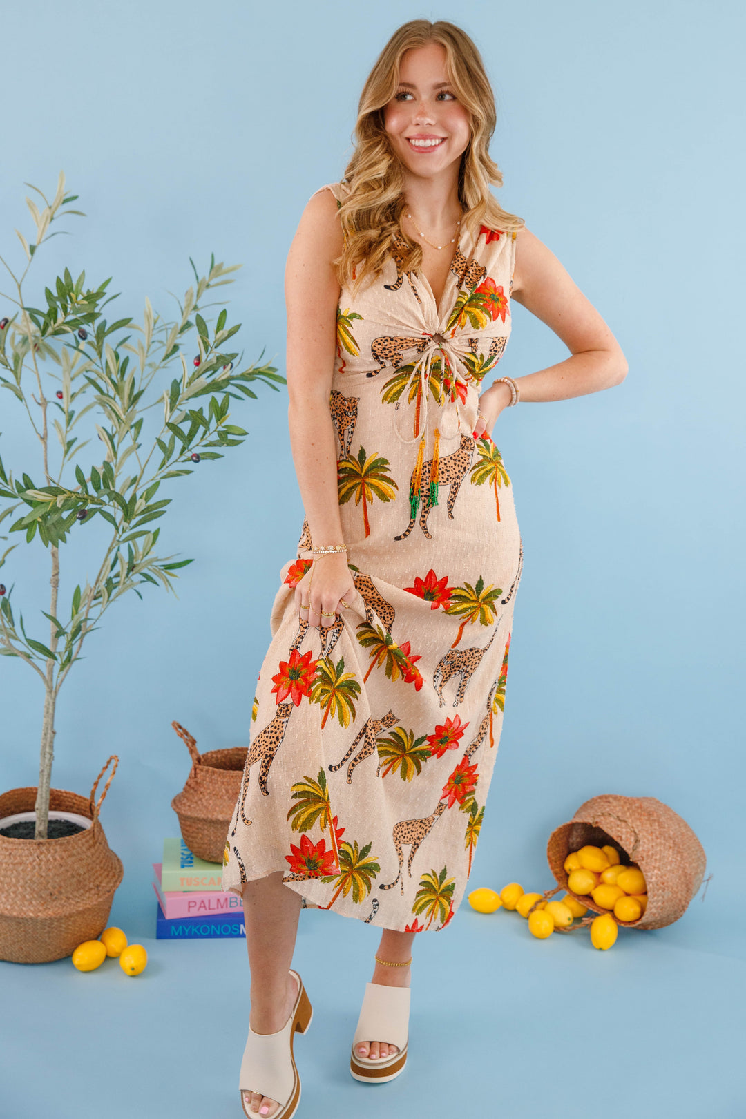safari midi dress Safari Midi Dress with Pockets