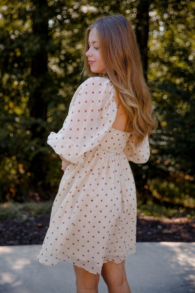 Women's Polka Dot Dress- Women's Babydoll Style Dress- Storia Polka Dot Dress