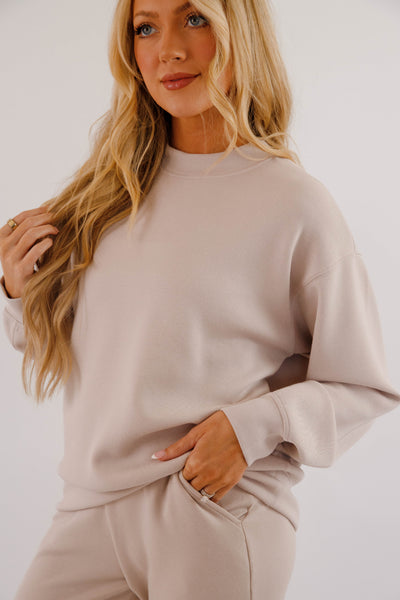 Lightweight Soft Pullover- Women's Scuba Fabric Loungewear- Rae Mode Set