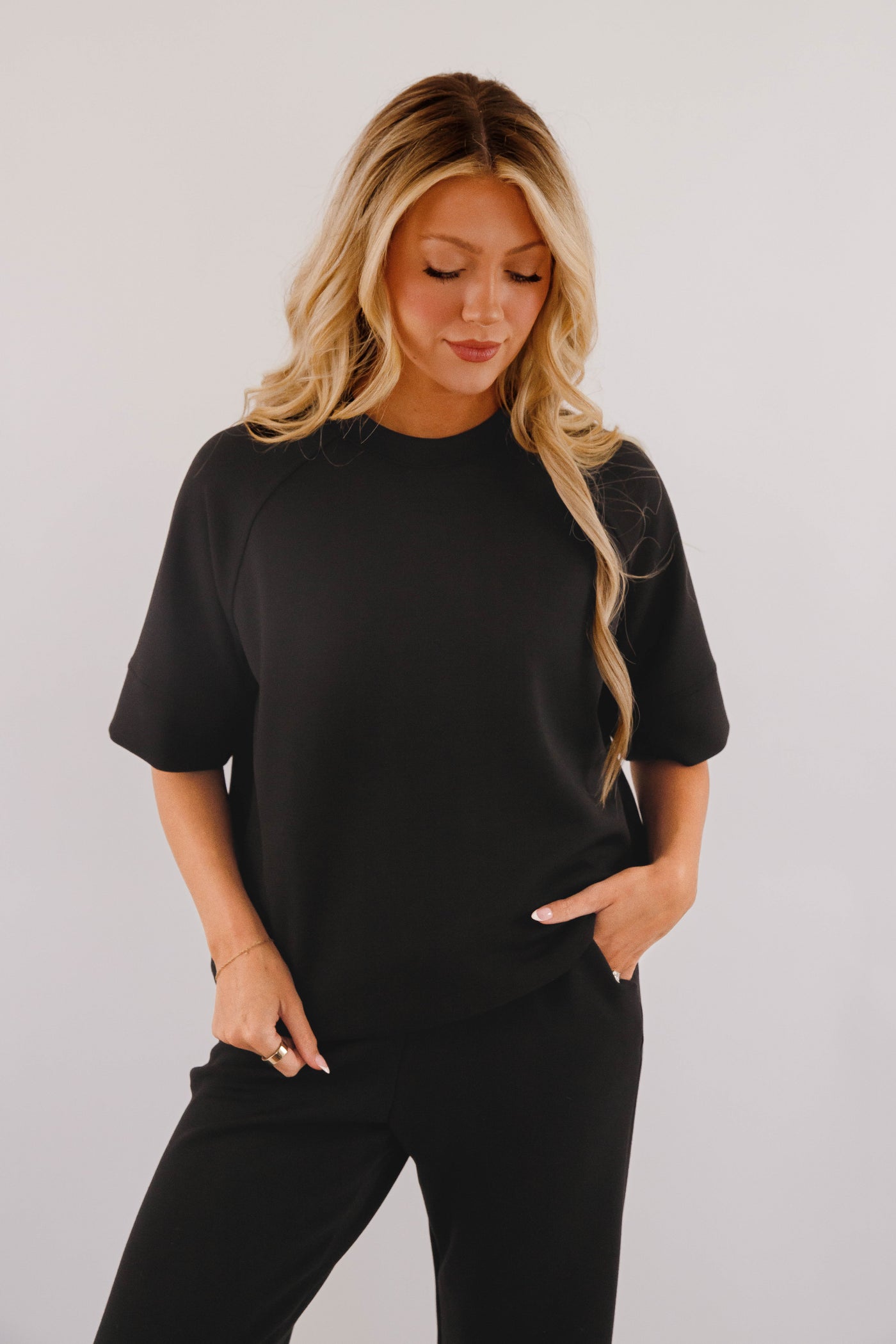 Lightweight Soft Pullover- Women's Scuba Fabric Loungewear- Rae Mode Set