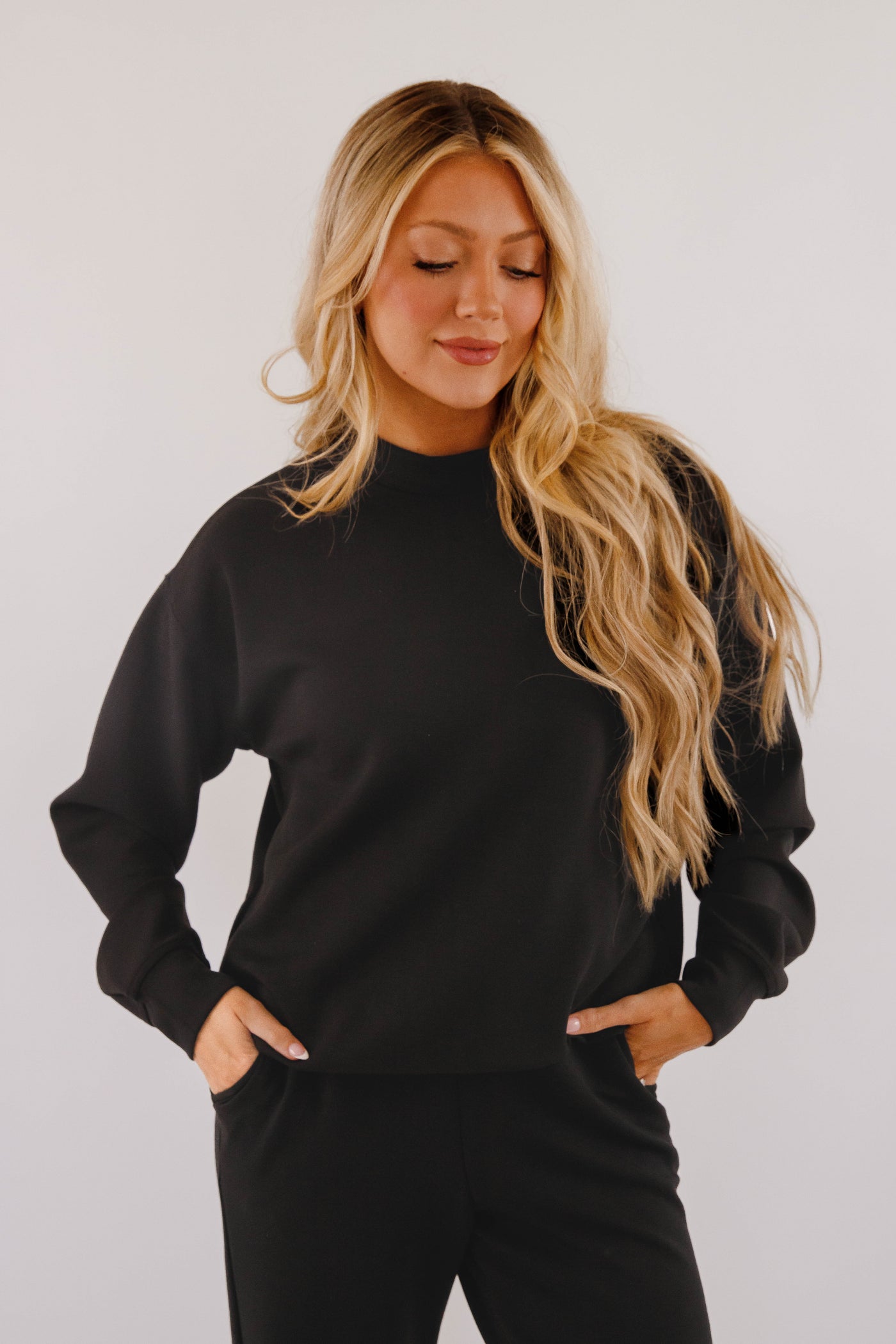 Lightweight Soft Pullover- Women's Scuba Fabric Loungewear- Rae Mode Set
