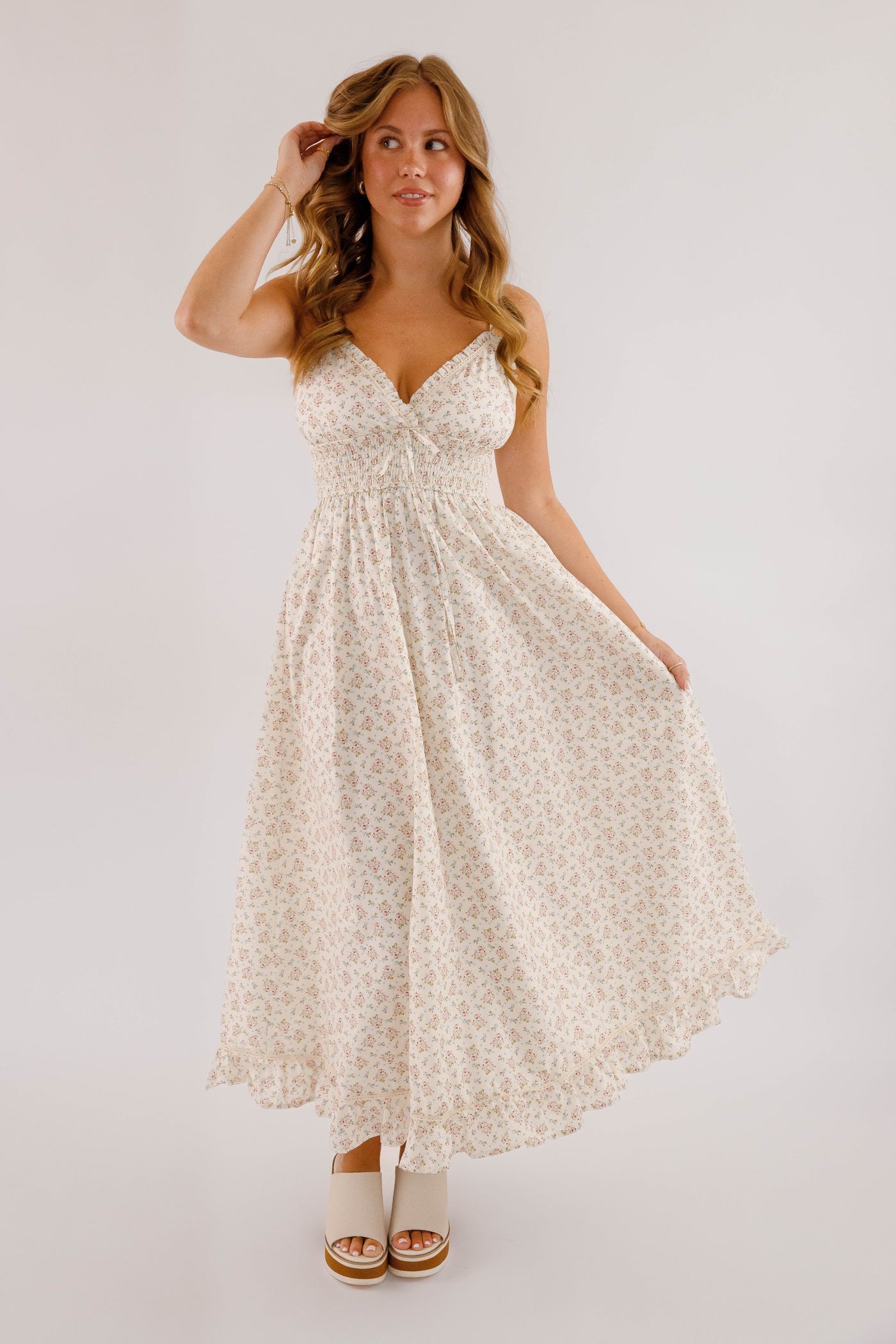 dainty floral maxi dress Want To Remember Maxi Dress