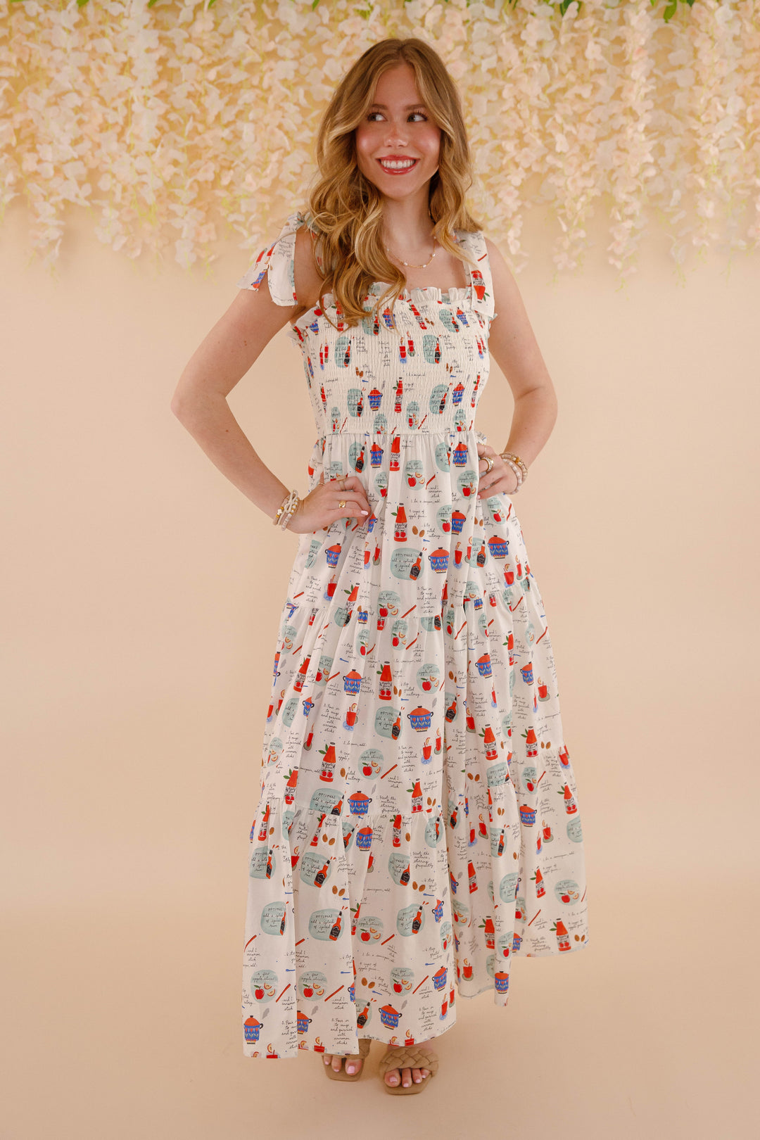 Women's Illustrated Print Maxi Dress- Fun Print Maxi Dress- In Loom Dresses  – Juliana's Boutique