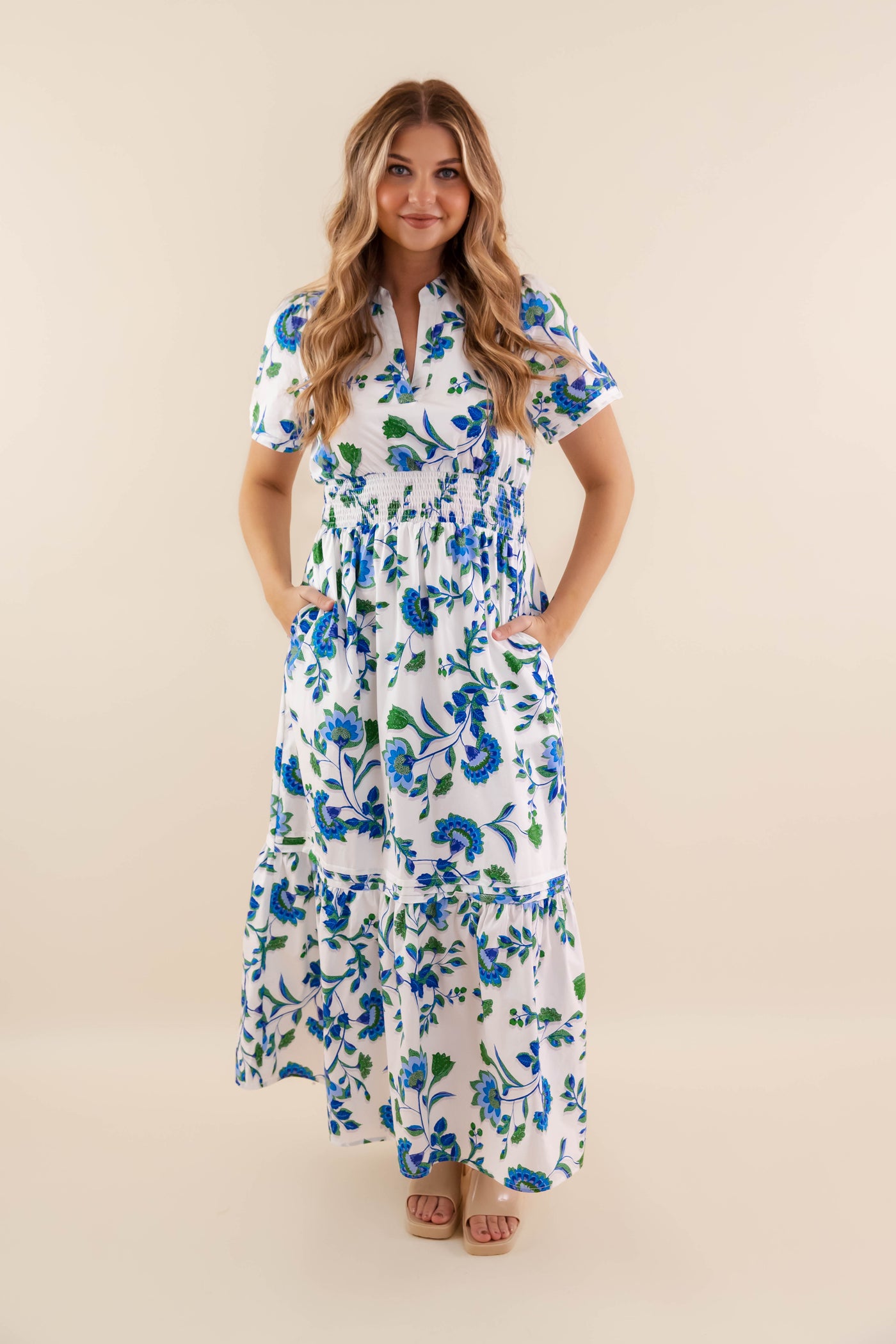 Breathable Cotton Maxi Dress- Women's Spring Summer Dresses- SugarLips Maxi