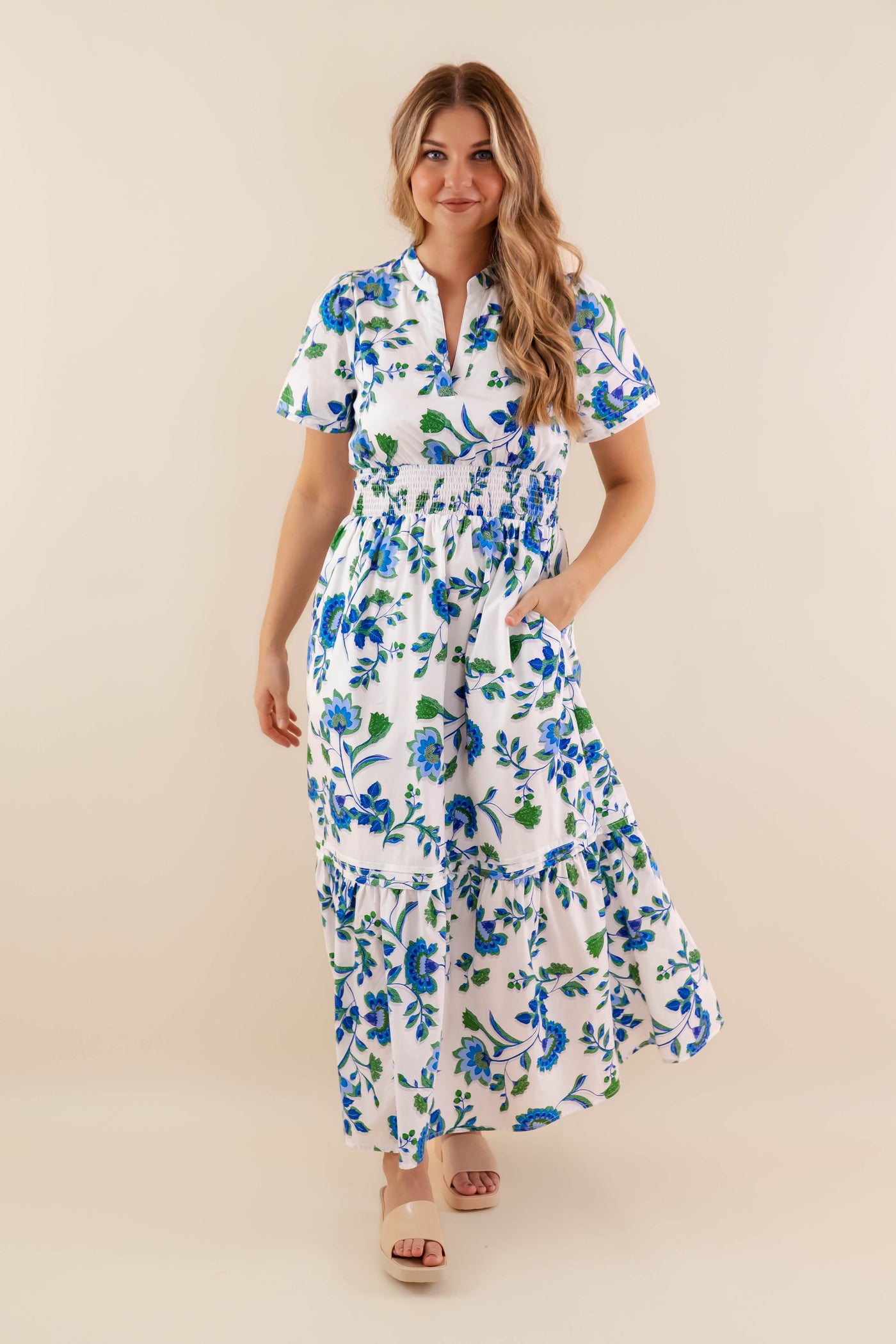 Breathable Cotton Maxi Dress- Women's Spring Summer Dresses- SugarLips Maxi