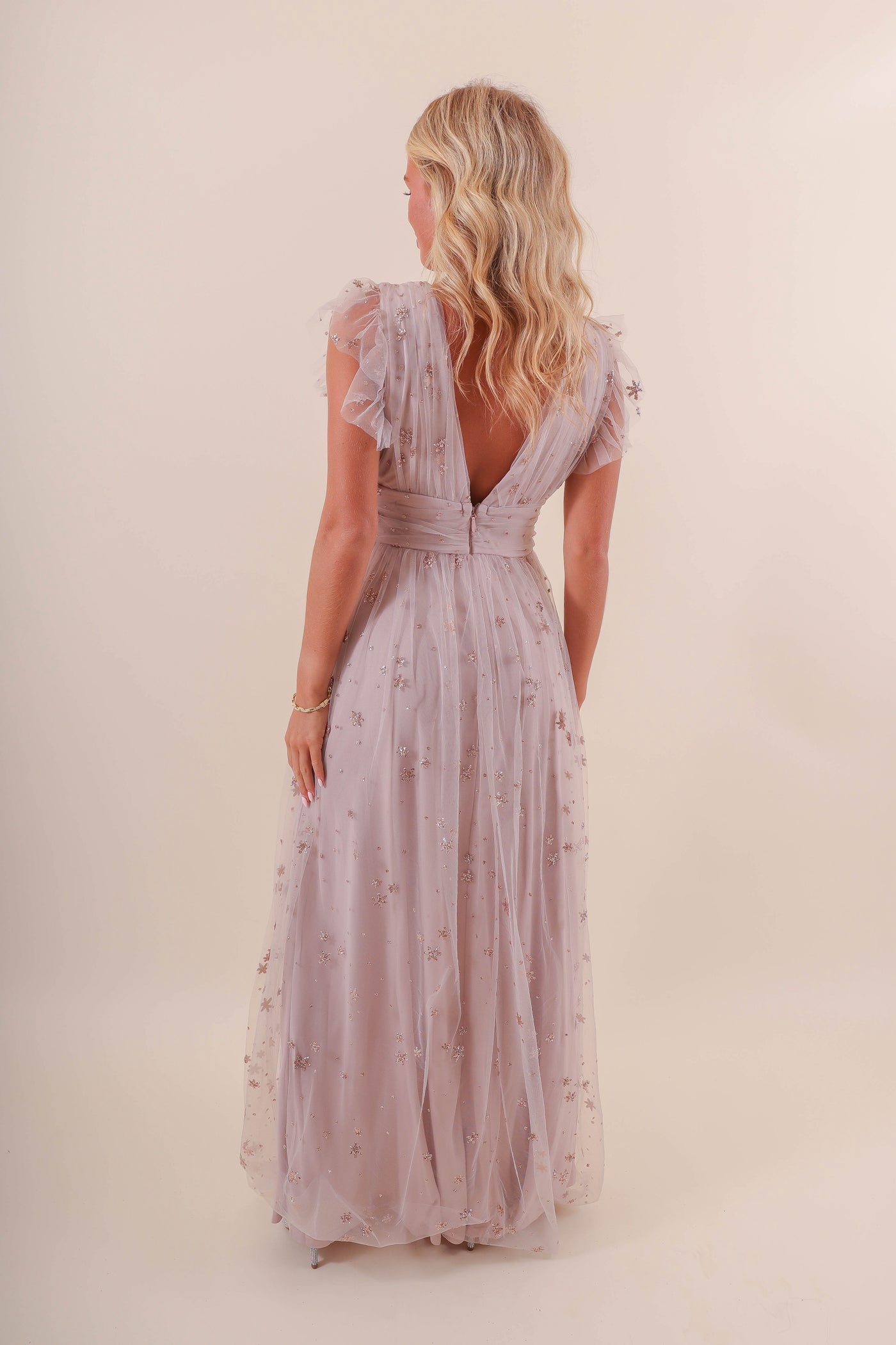 Tulle Maxi Dress- Blush Pink Tulle Dress- Women's Formal Dresses
