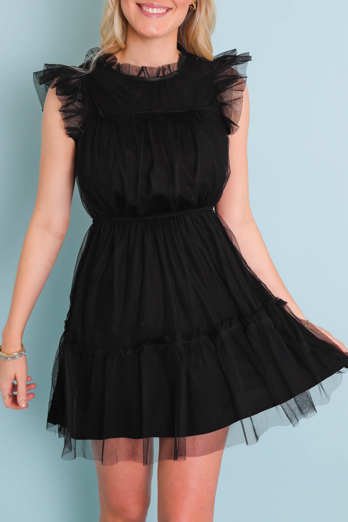 Fun Tulle Dress- Black Tulle Dress- Preppy Women's Dresses- &Merci Dress