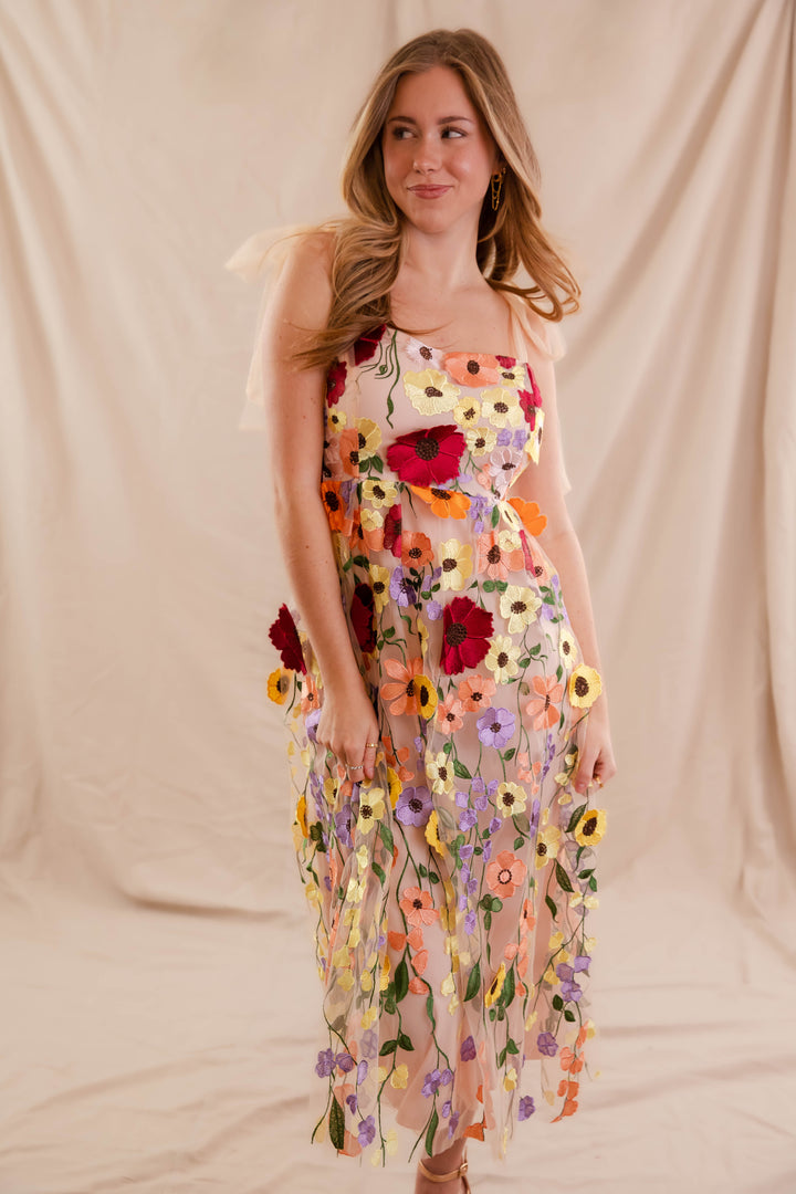 【I AM MARI】[Strap set] Gloss Floral Color N/S Long OP Remelon Womens Sexy Spaghetti Strap Deep V Neck Floral Boho