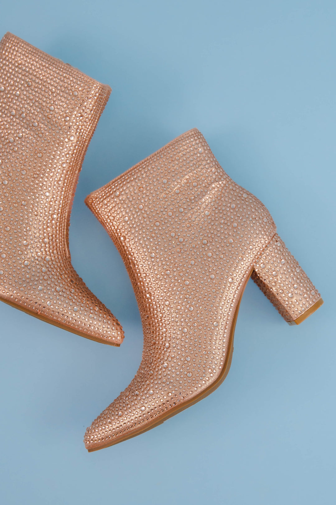 rose colored booties