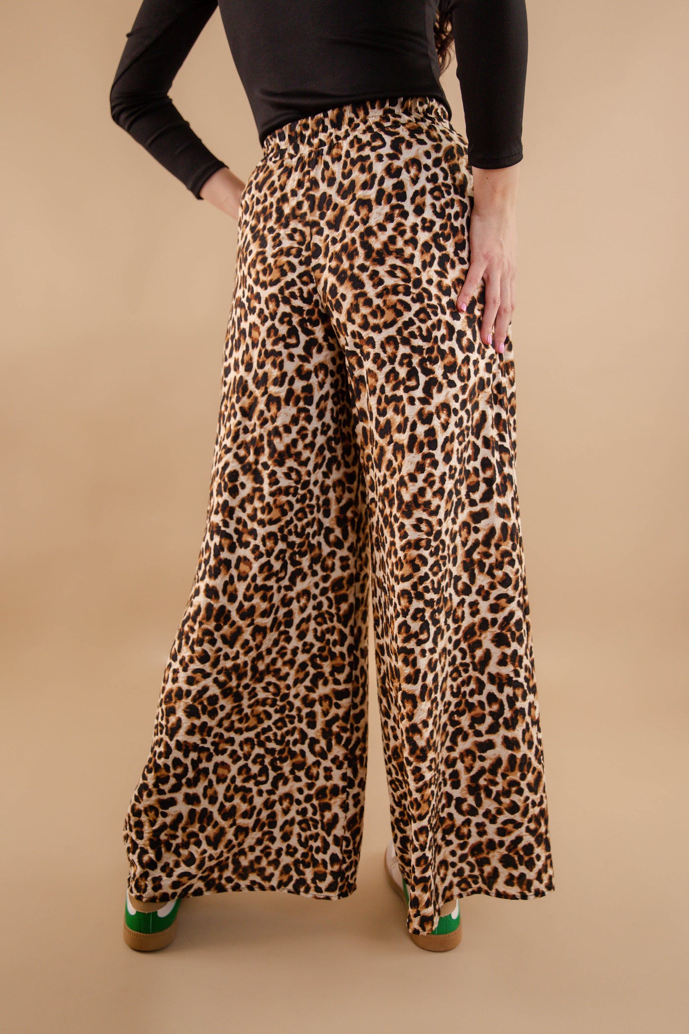 Leopard Flare Pants- Women's Leopard Matching Set- Women's Cheetah Matching Two-Piece Set