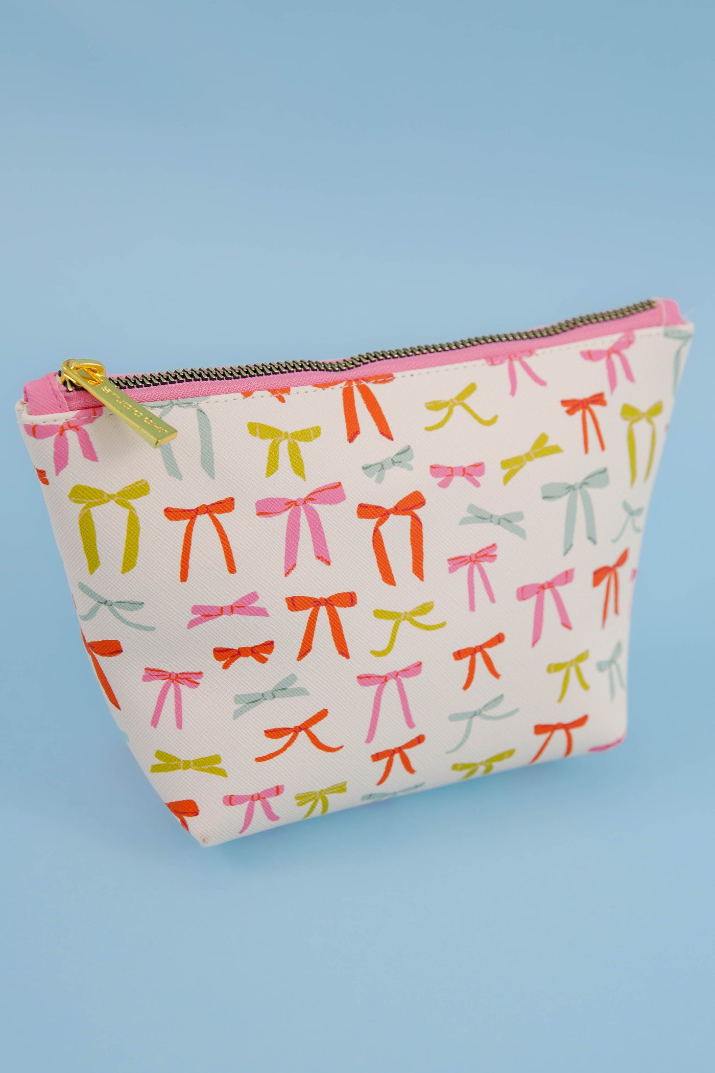 Multi Color Bow Print Cosmetic Bag- Studio Oh! Bow Pouch
