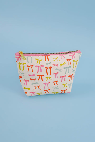 Multi Color Bow Print Cosmetic Bag- Studio Oh! Bow Pouch