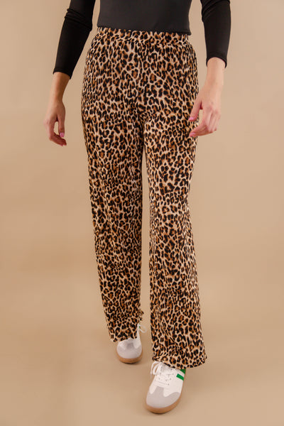 Leopard Flare Pants- Women's Leopard Matching Set- Women's Cheetah Matching Two-Piece Set