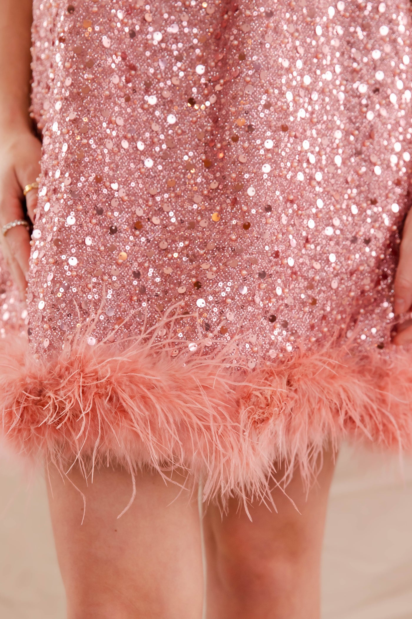 Hot Pink Feather Dress- Women's Pink Sequin Dress- Sequin Feather Dress Juliana's Boutique Hot Pink Feather Dress- Women's Pink Sequin Dress- Sequin Feather Dress Juliana's Boutique
