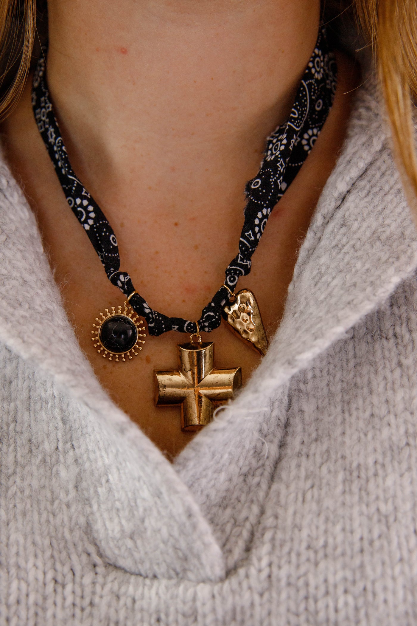 Believe in You Bandana Charm Necklace