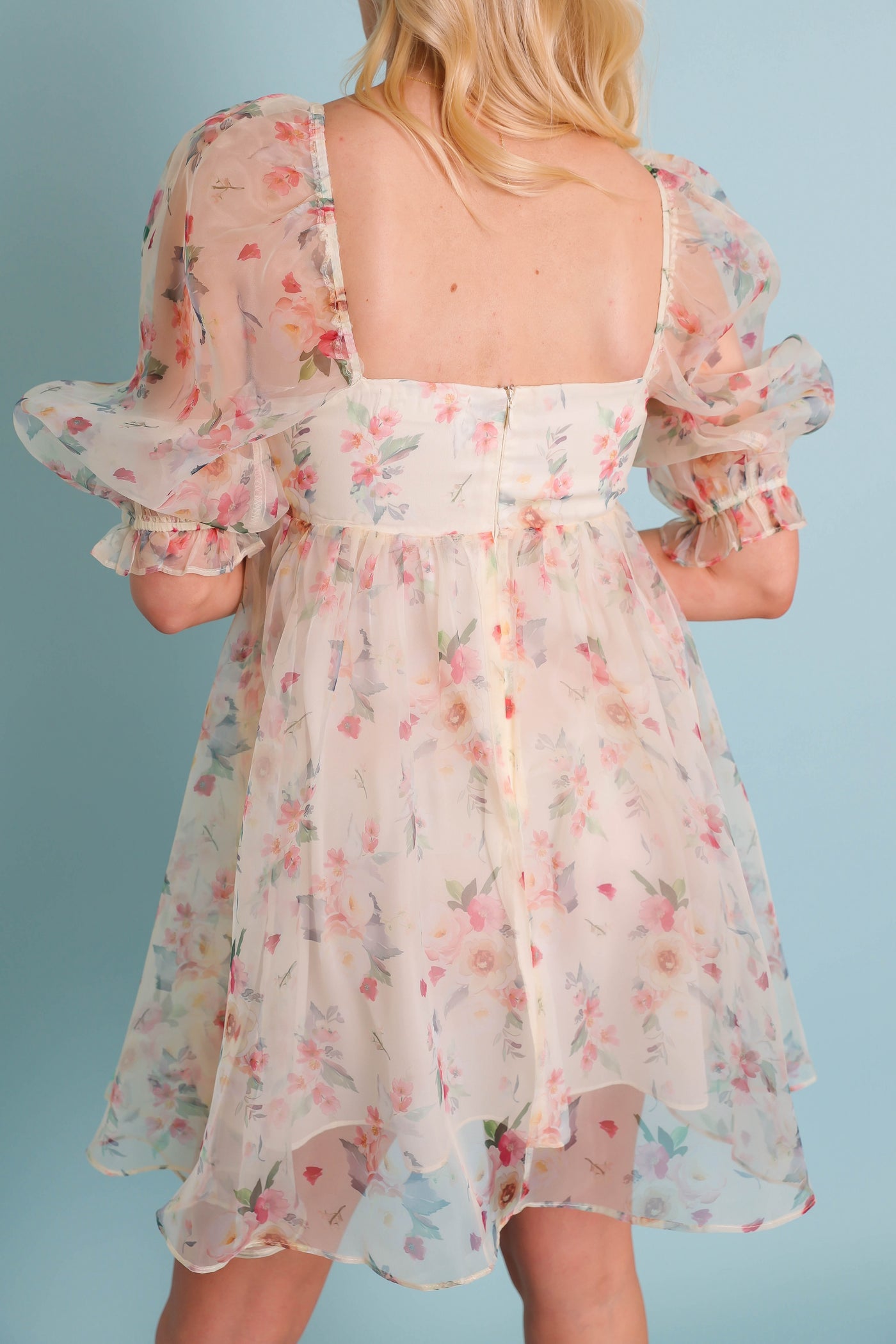 Women's Babydoll Dress- Women's Tulle Floral Dress- Storia Dresses