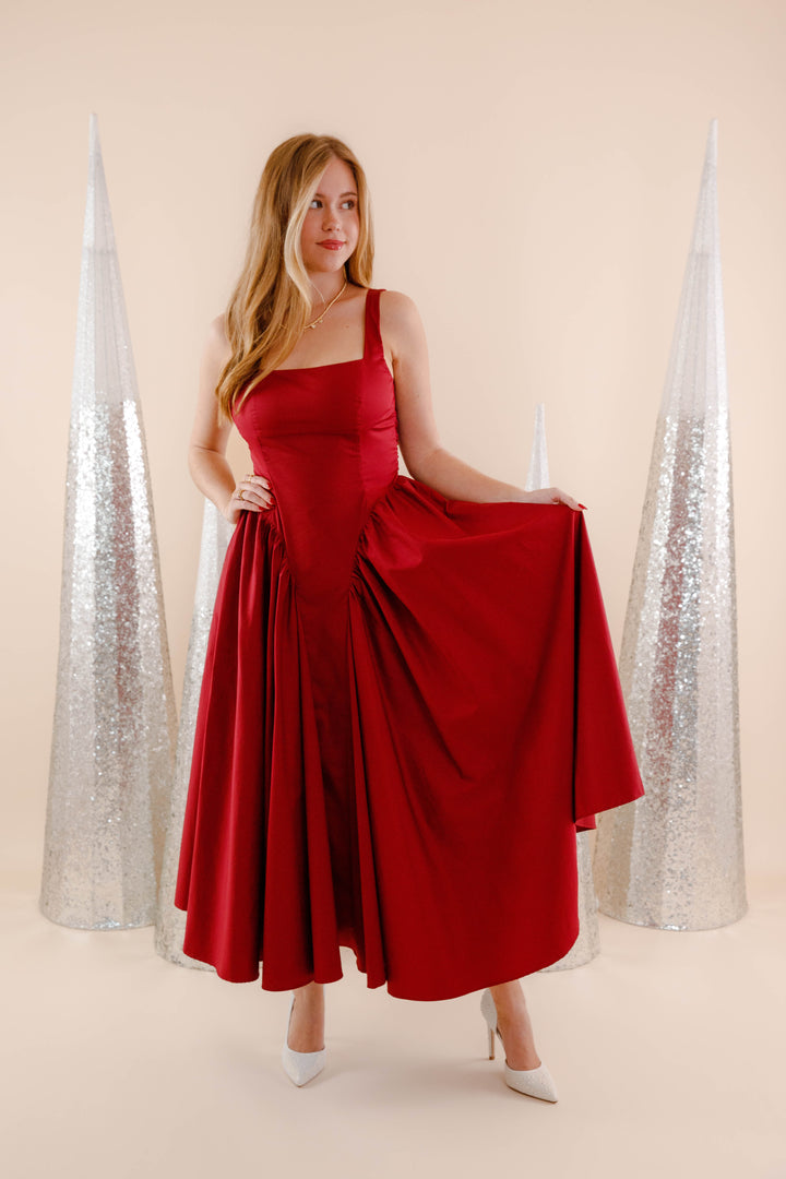 Burgundy Corset Style Dress- Burgundy Midi Dress- The Vintage Style Midi  Dress – Juliana's Boutique