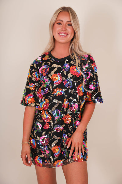 Women's Sequin T-Shirt Dress- Fun Sequin Dress For Women- Eras Tour Dresses