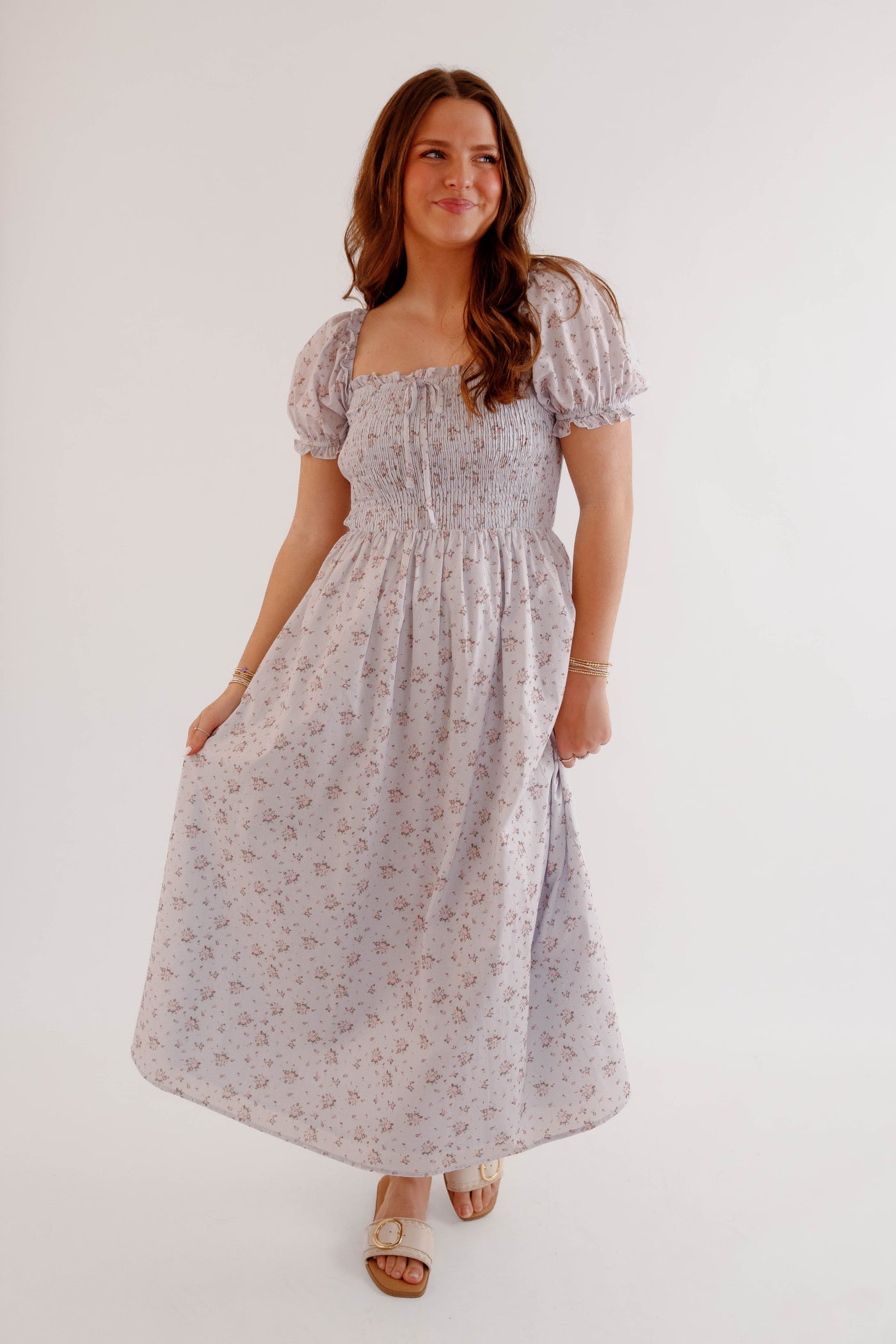 cottagecore spring dress Floral Cottagecore Dress - Ruffled Sleeves