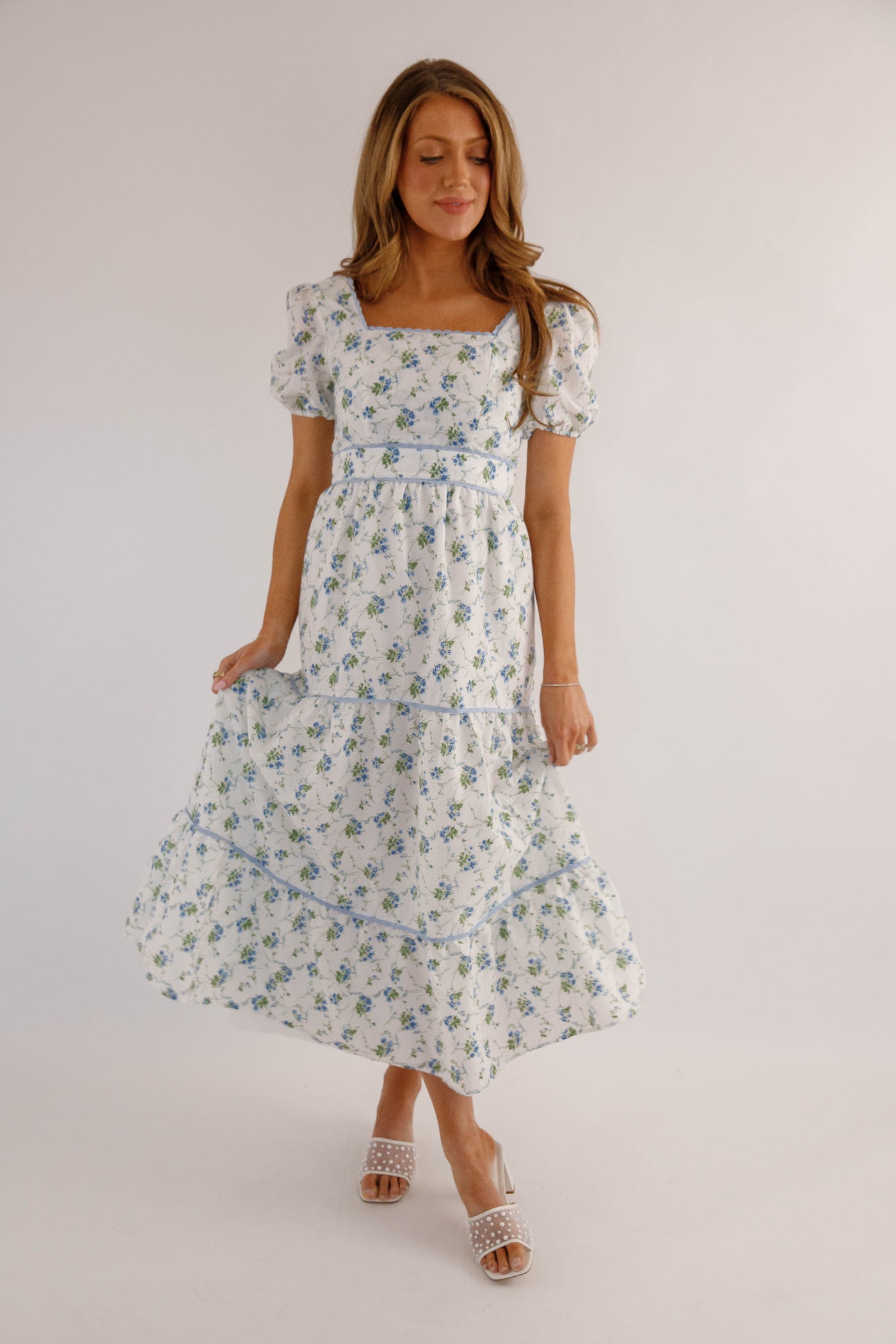 cottagecore midi dress Cottagecore Floral Midi Dress