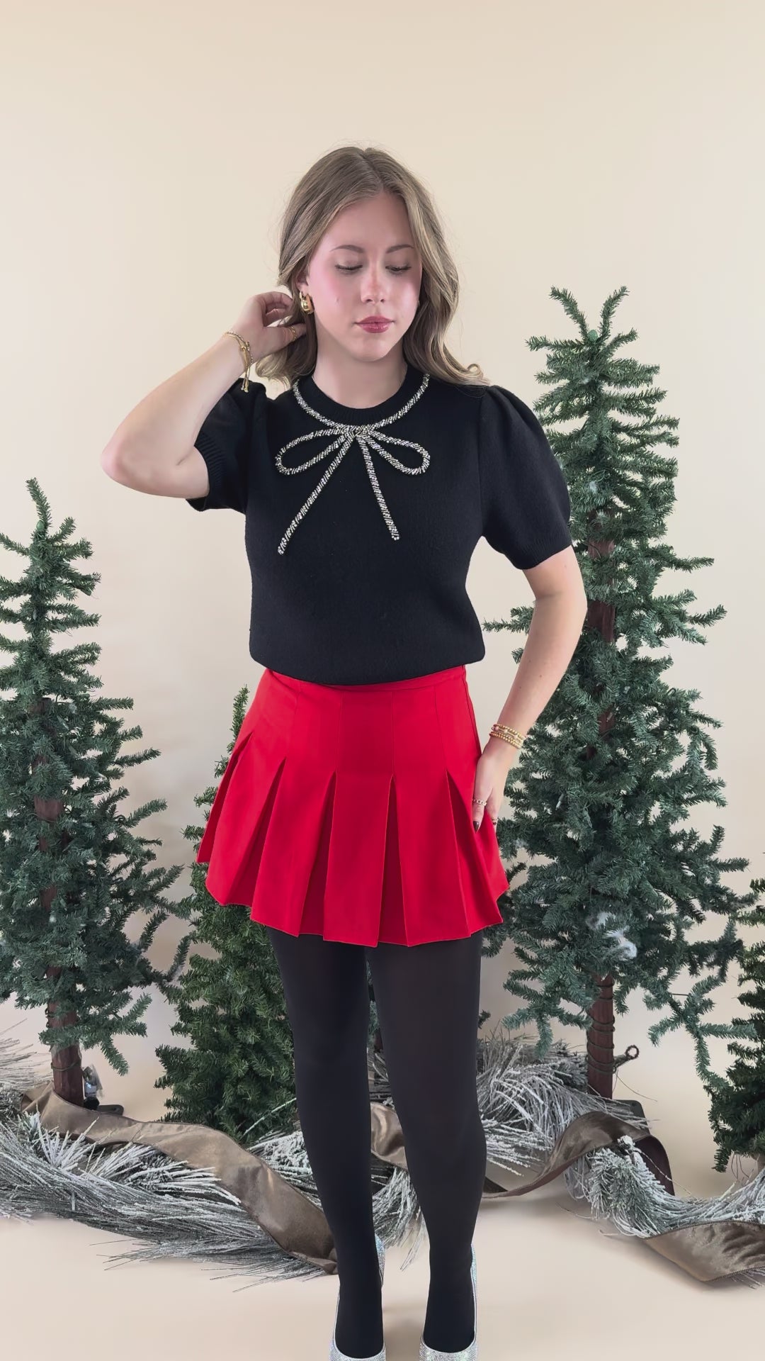 Doing My Own Thing Mini Skirt-Red