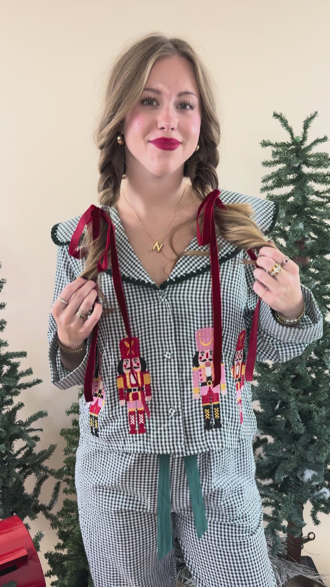 A Classic Tale of Christmas Gingham Pajama Bottoms