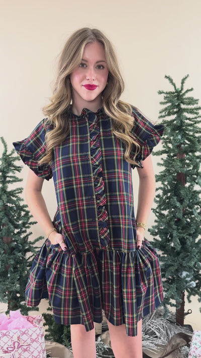 Rich In Thought Tartan Dress
