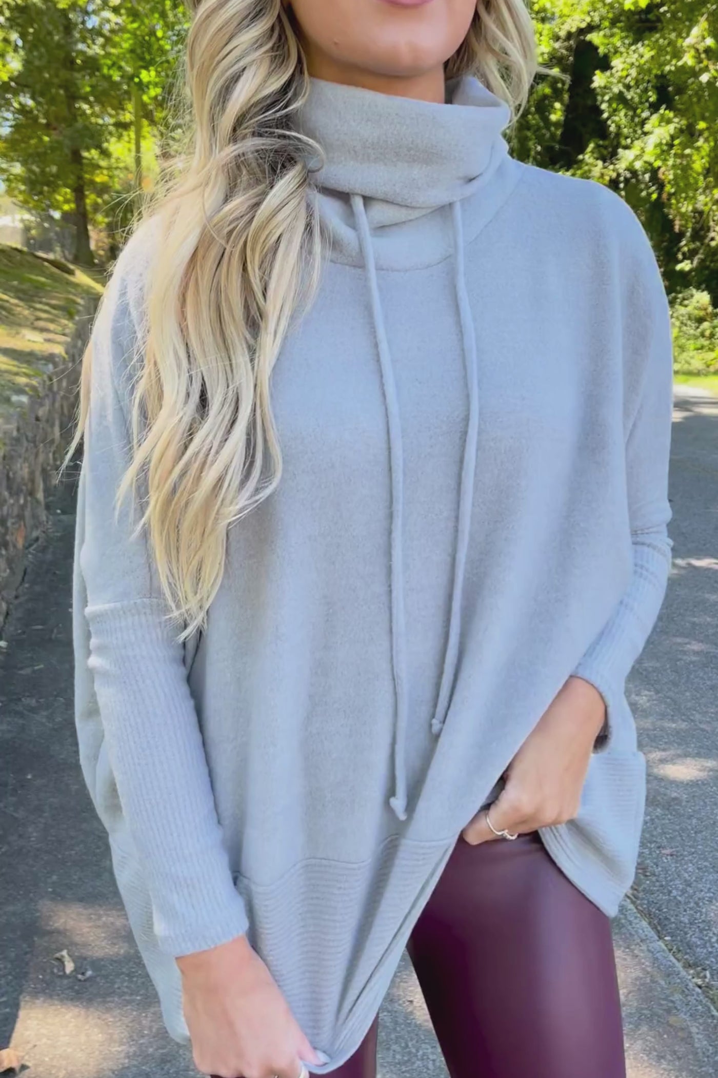 Above It All Sweater-Grey
