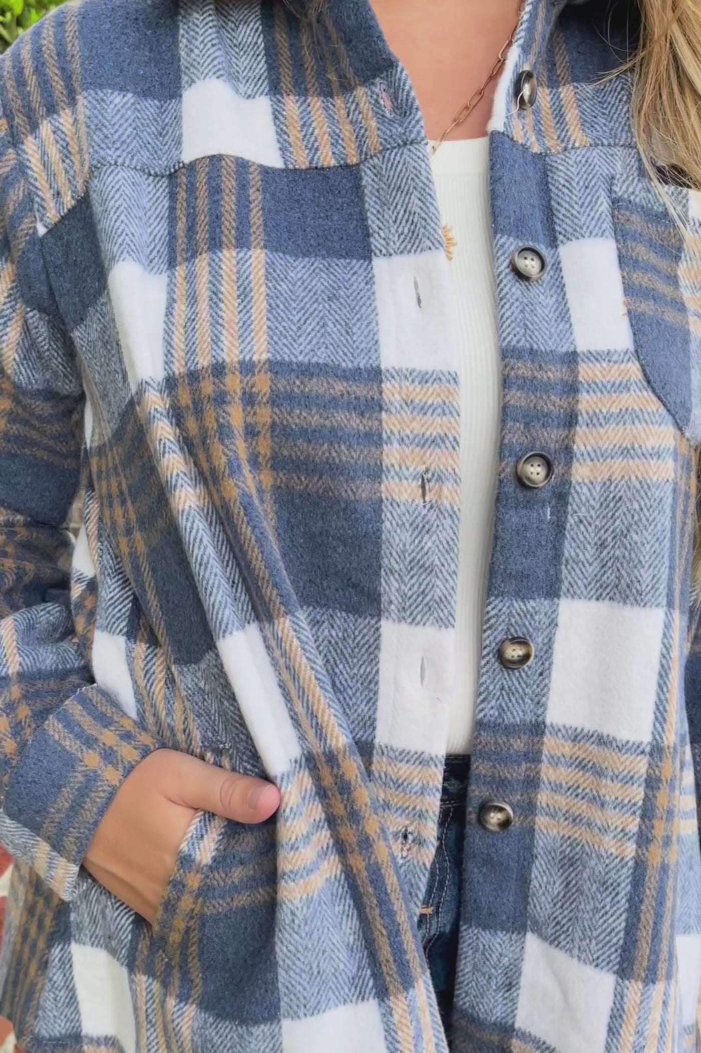 RESTOCK: With A Grateful Heart Shacket-Blue